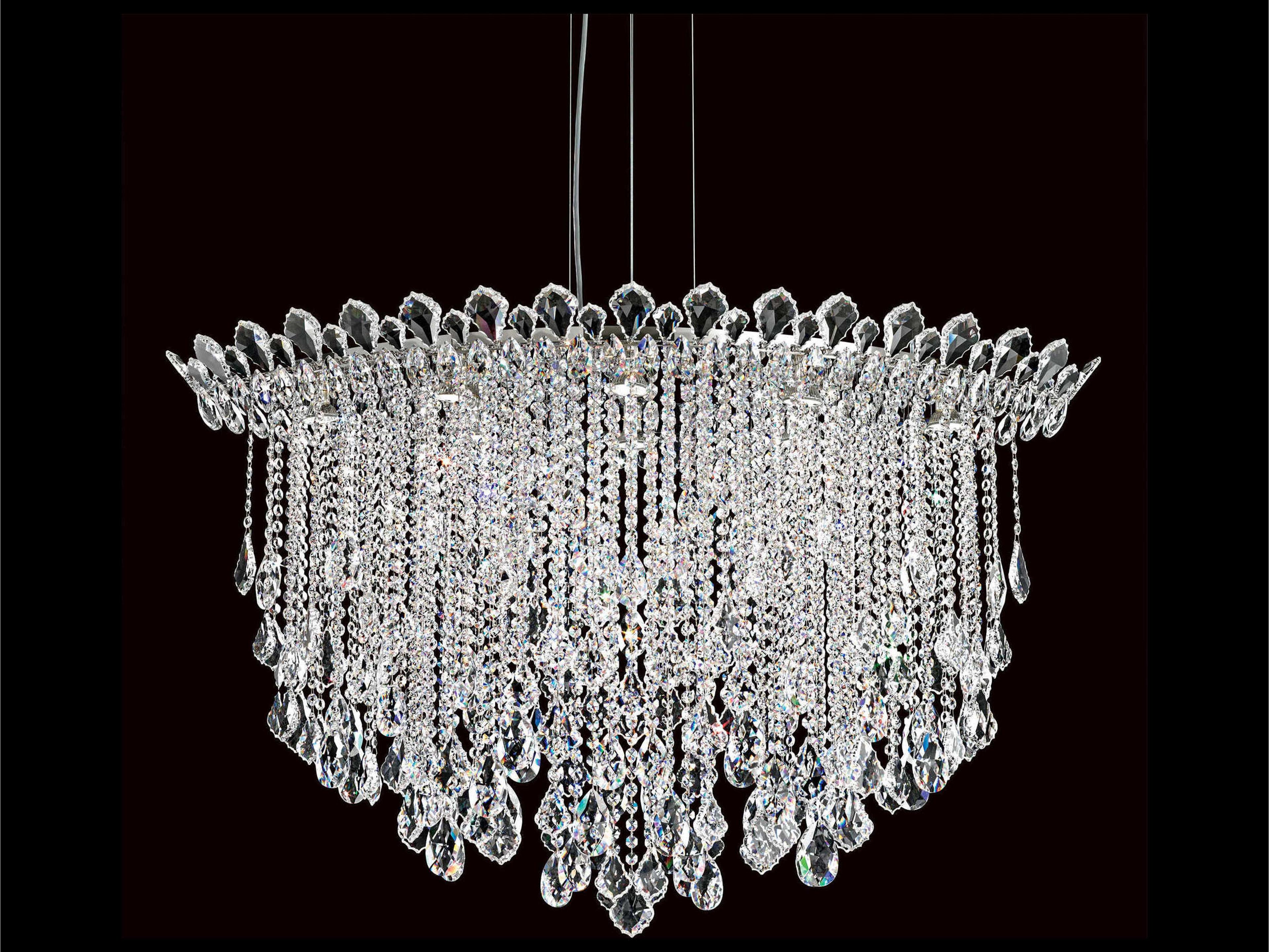 Schonbek Trilliane Strands 8-Light Stainless Steel Crystal Island Pendant
