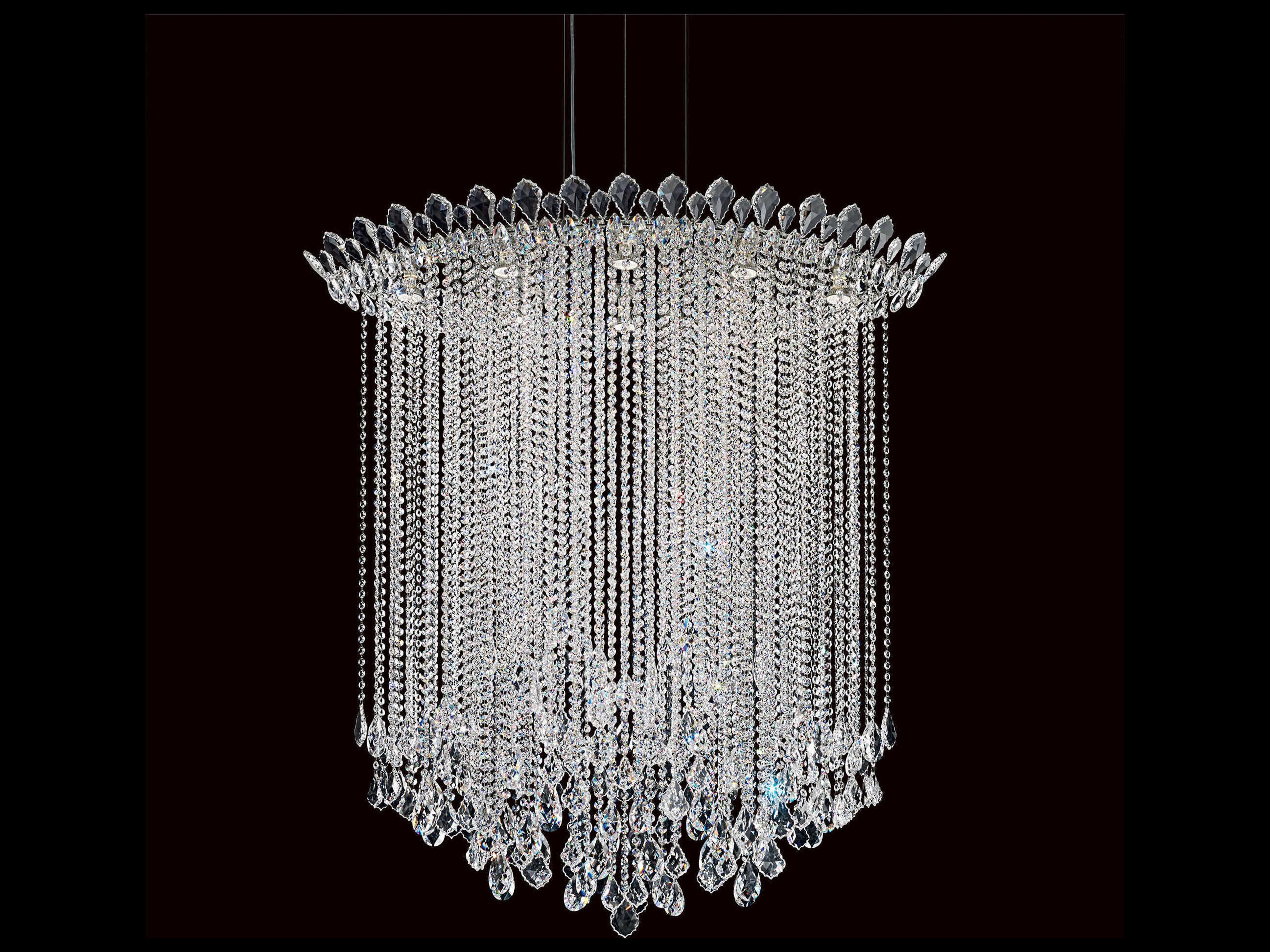 Schonbek Trilliane Strands 8-Light Stainless Steel Crystal Island Pendant