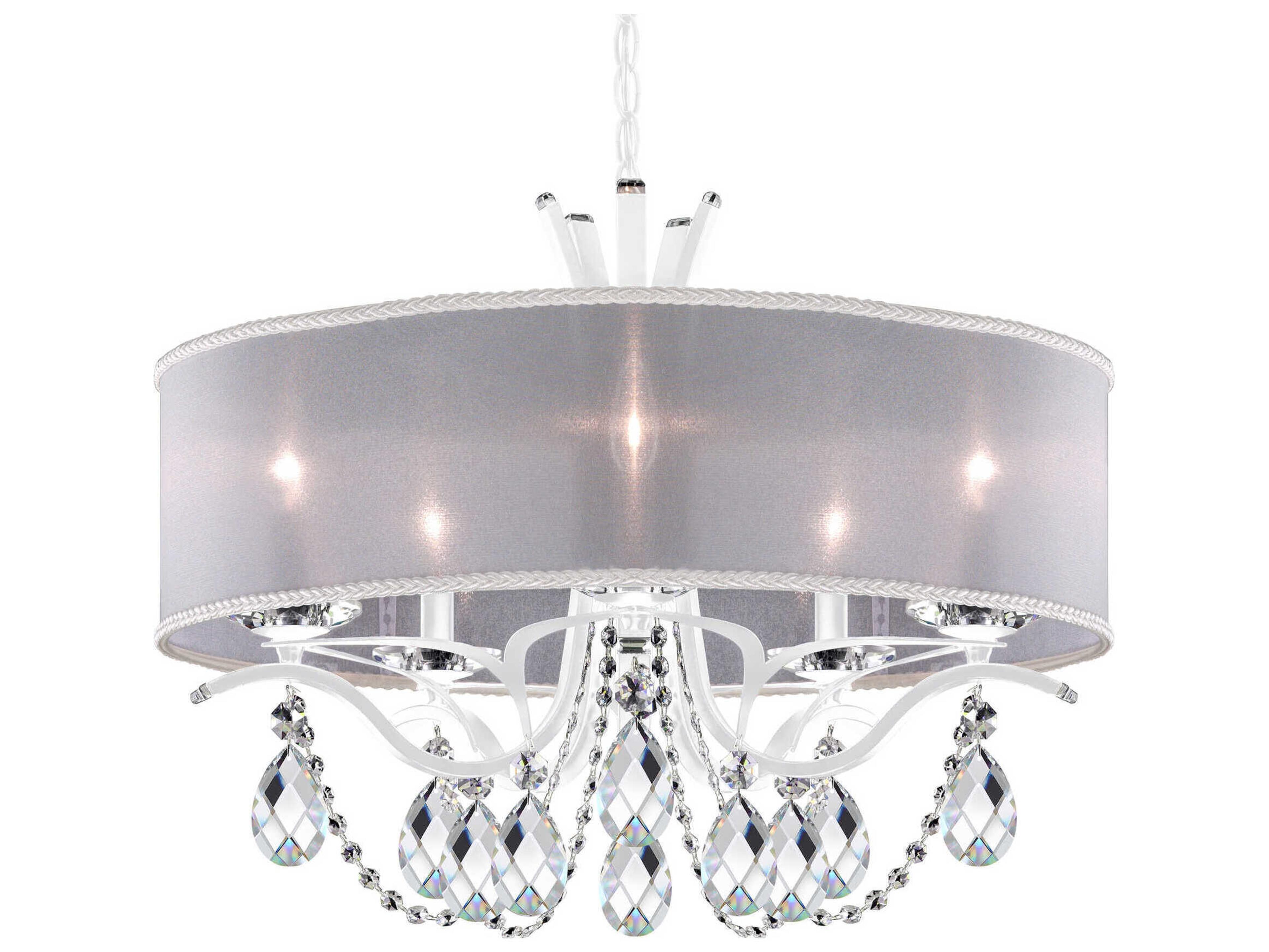 Vesca 5-Light Silver Crystal Candelabra Chandelier
