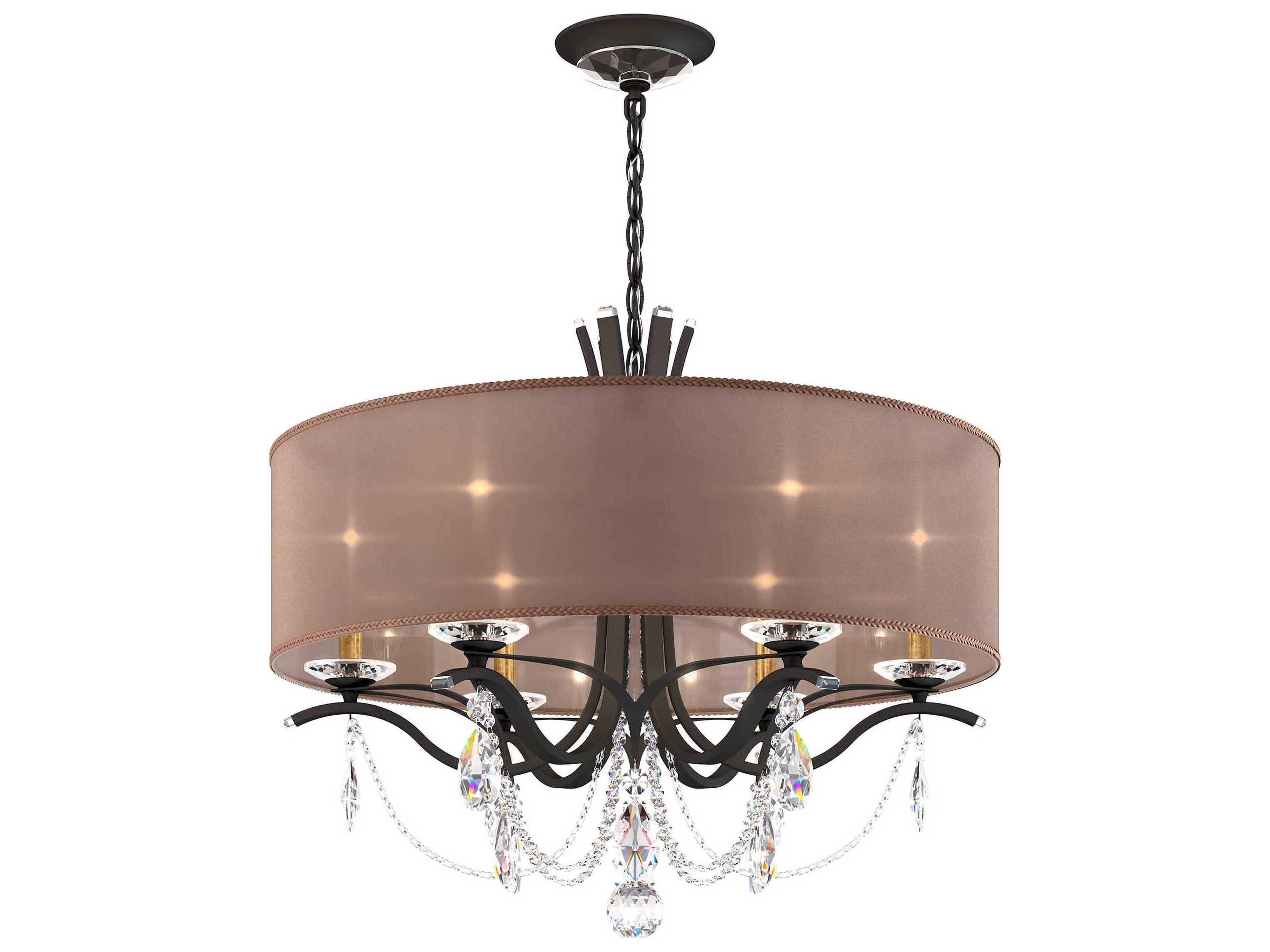 Vesca 6-Light Bronze Crystal Chandelier