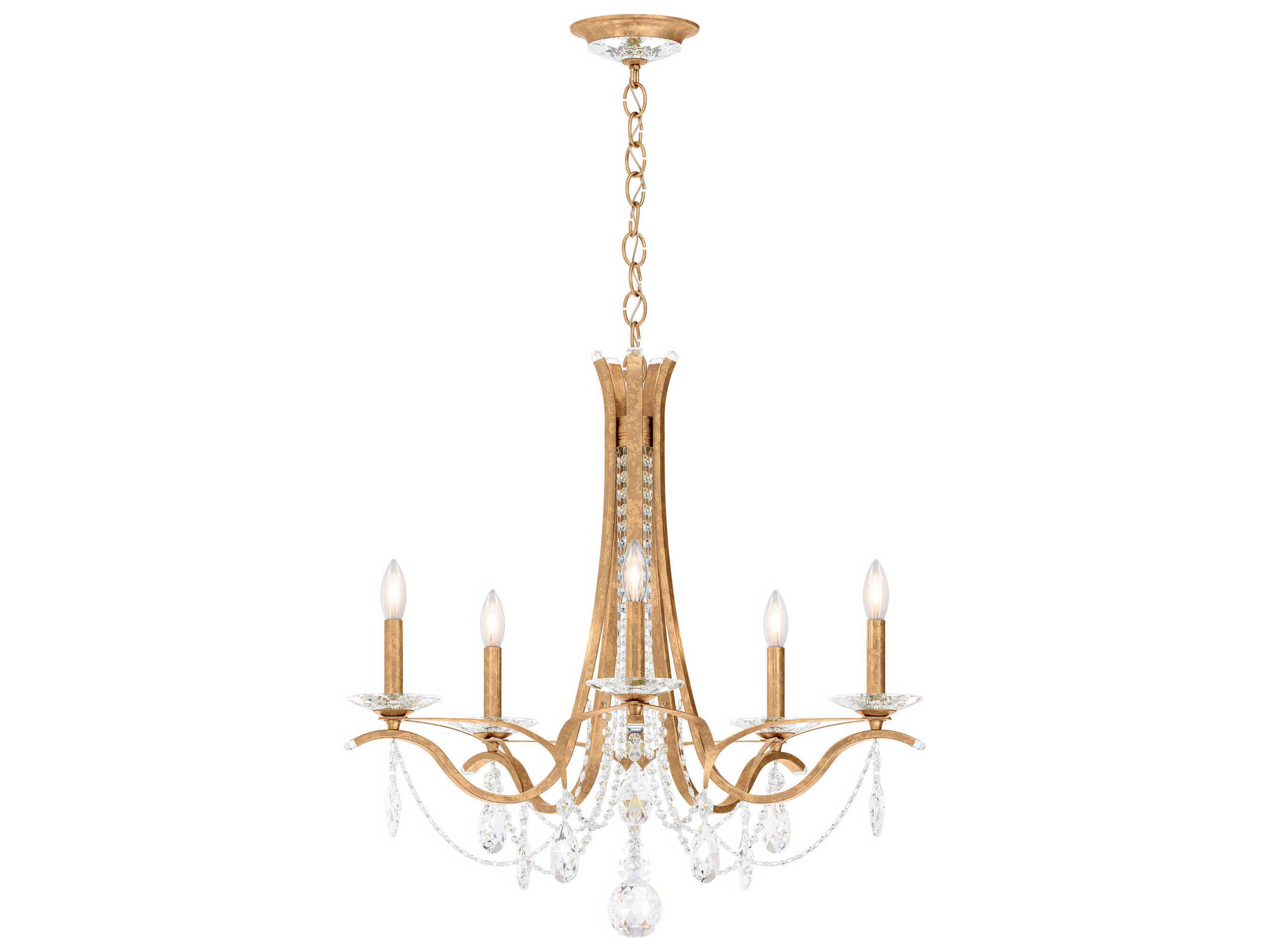 Vesca 5-Light Silver Crystal Chandelier