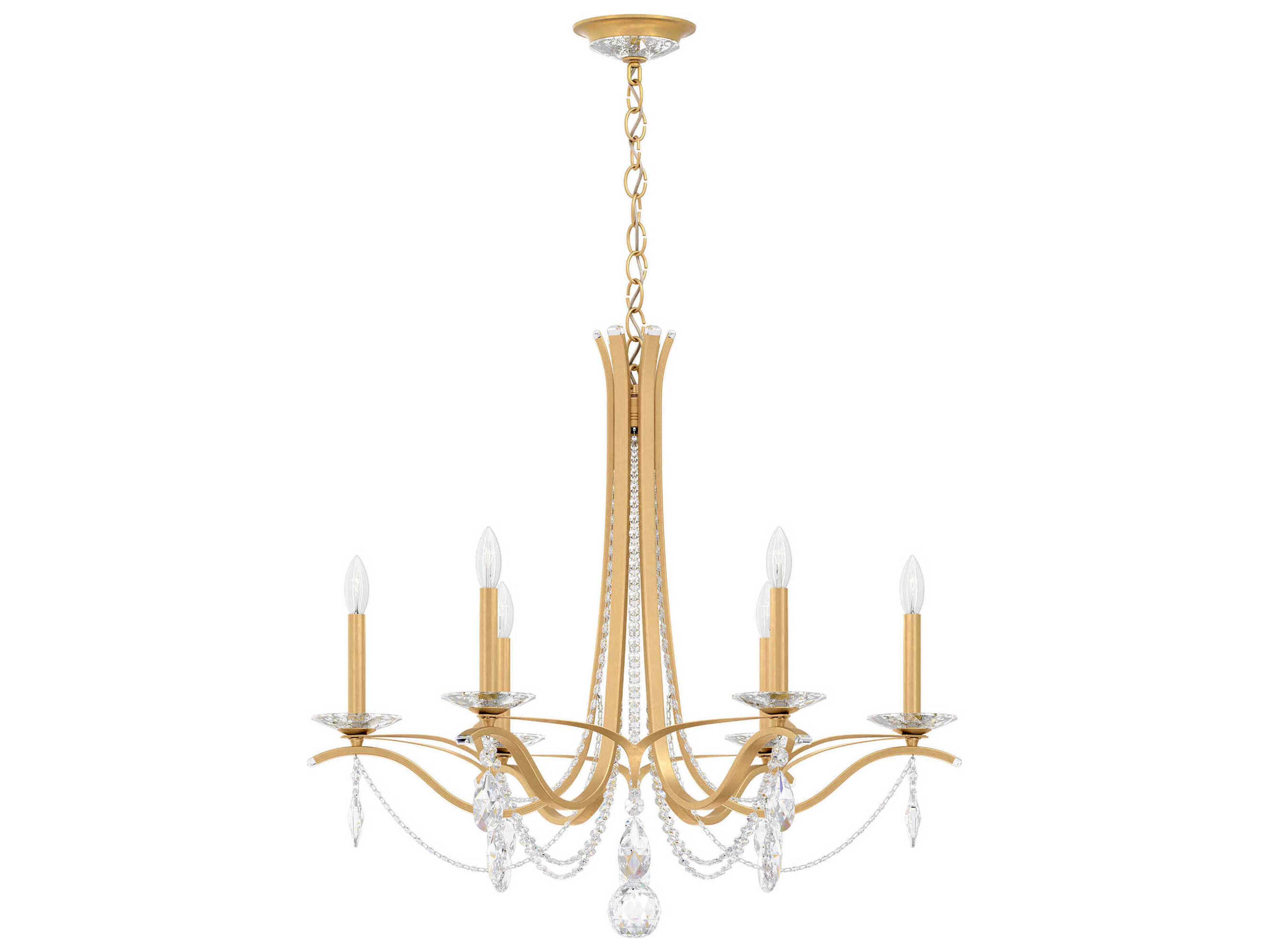 Vesca 6-Light Bronze Crystal Chandelier