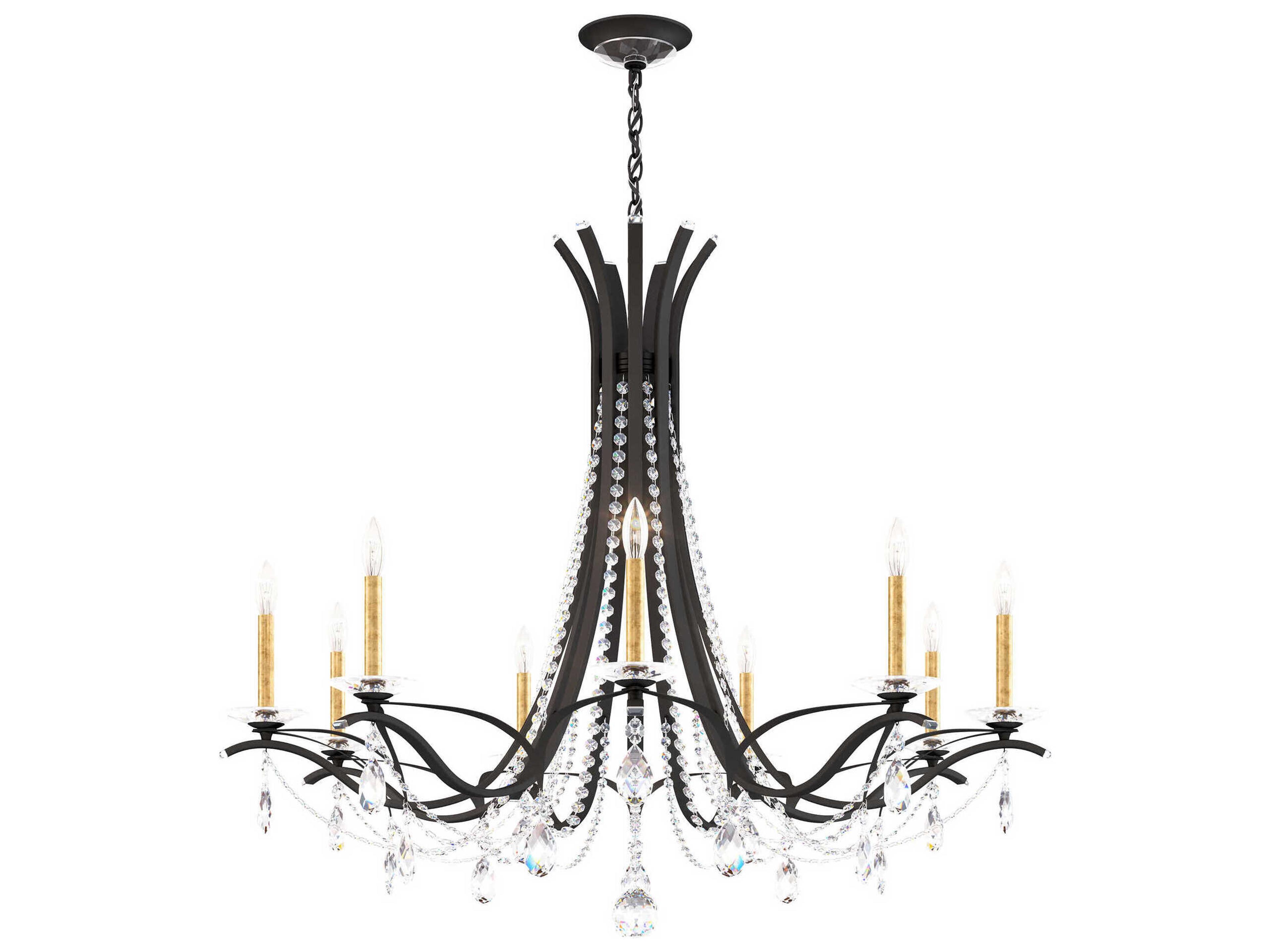 Schonbek Vesca 9-Light Gold Crystal Chandelier