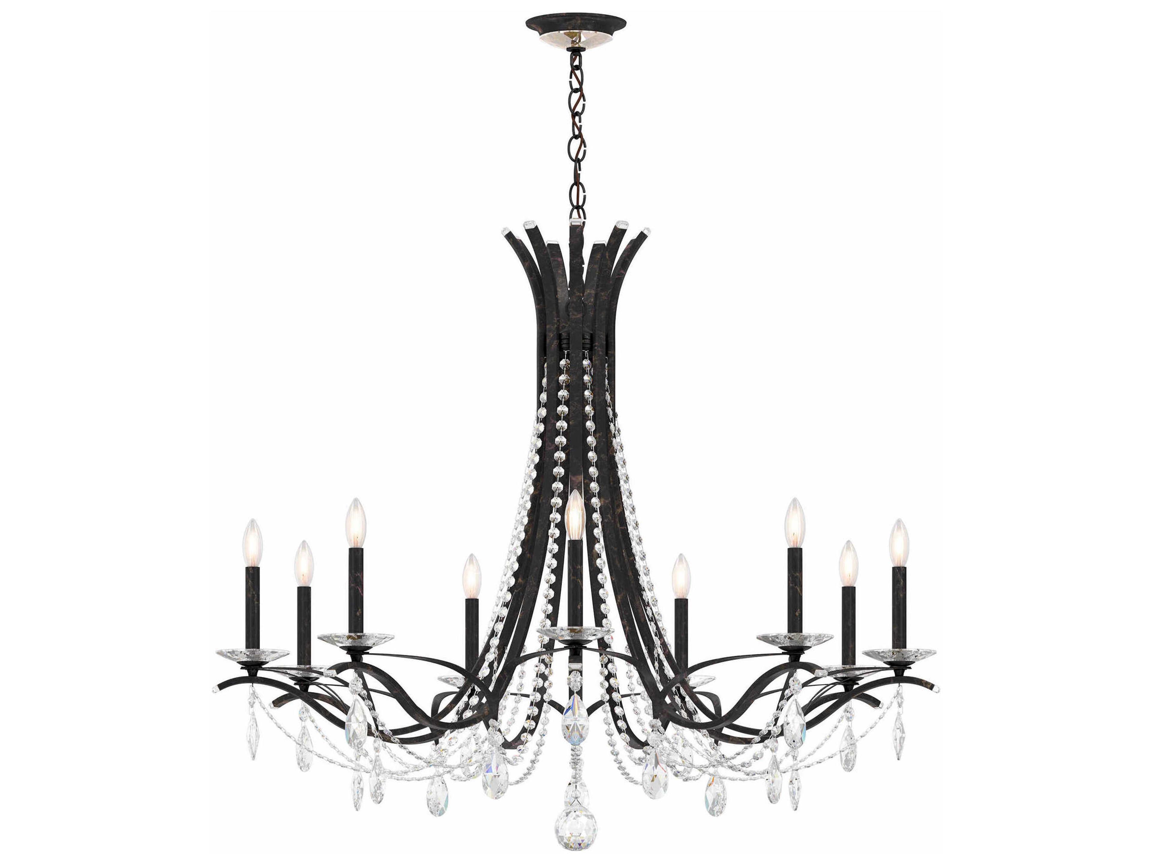 Schonbek Vesca 9-Light Gold Crystal Chandelier