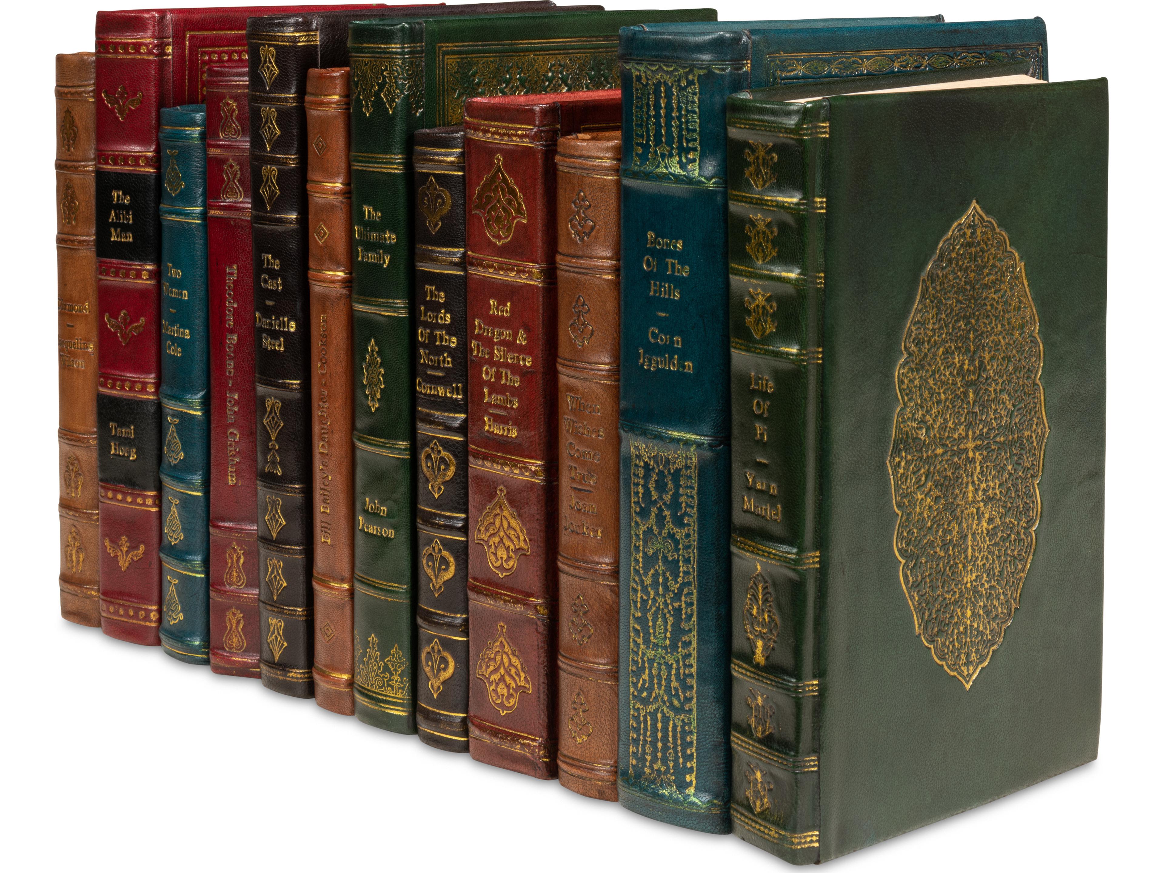 Sarreid Ltd Rebound Leather Books (Set of 12)