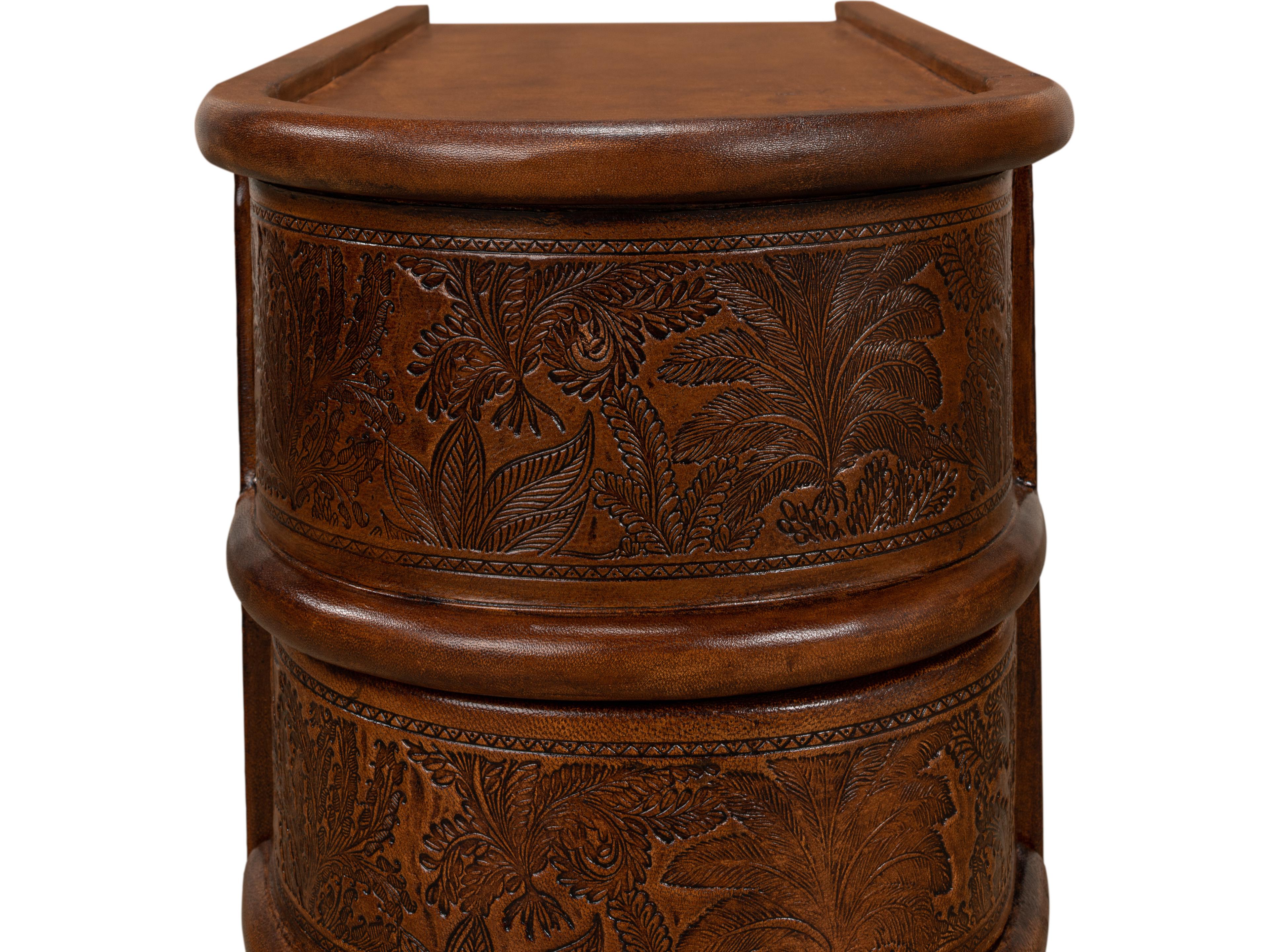 Sarreid Ltd Barnes Leather Book Side Table