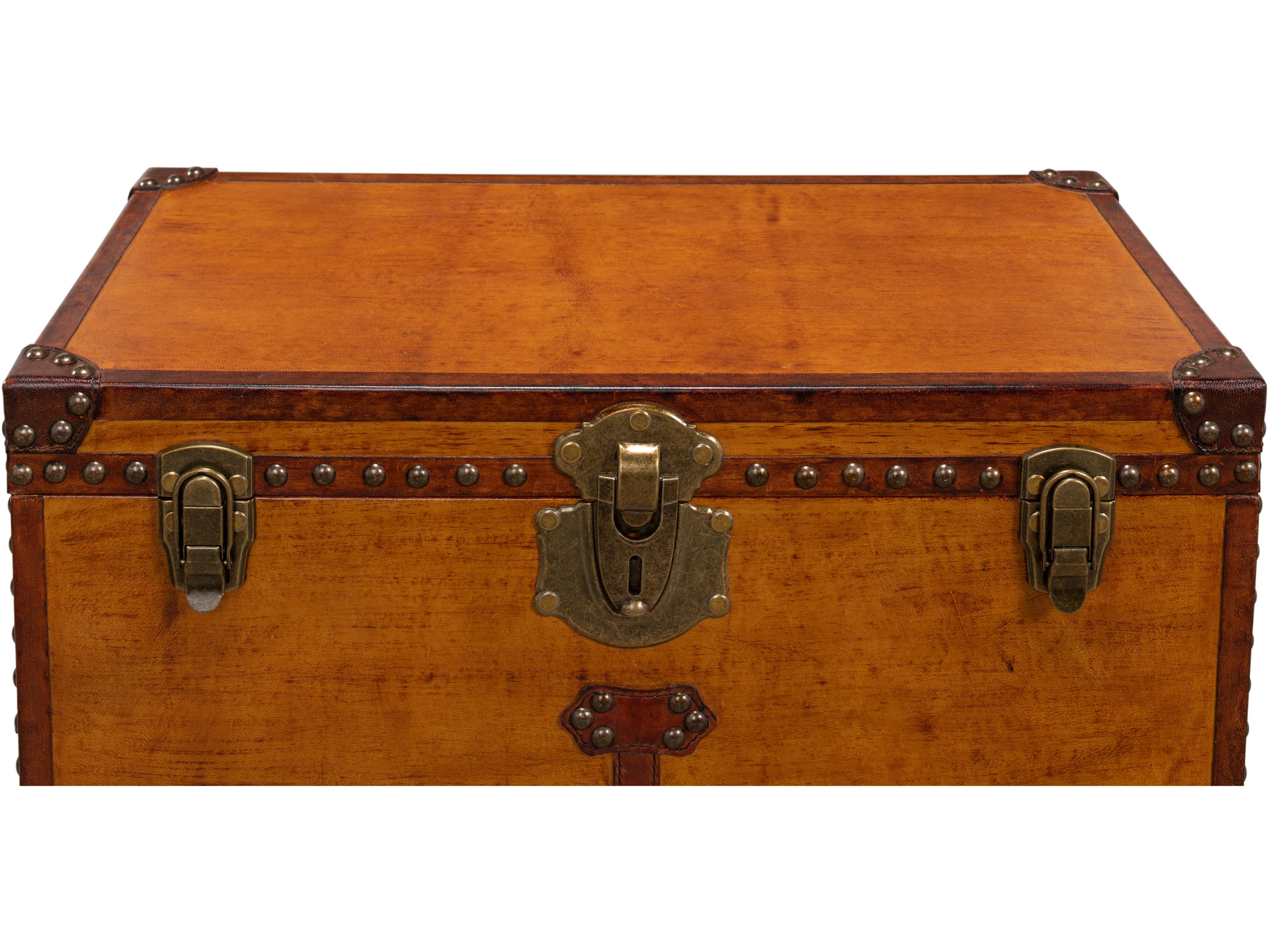 Sarreid Ltd Abilene Leather Box W/Stand