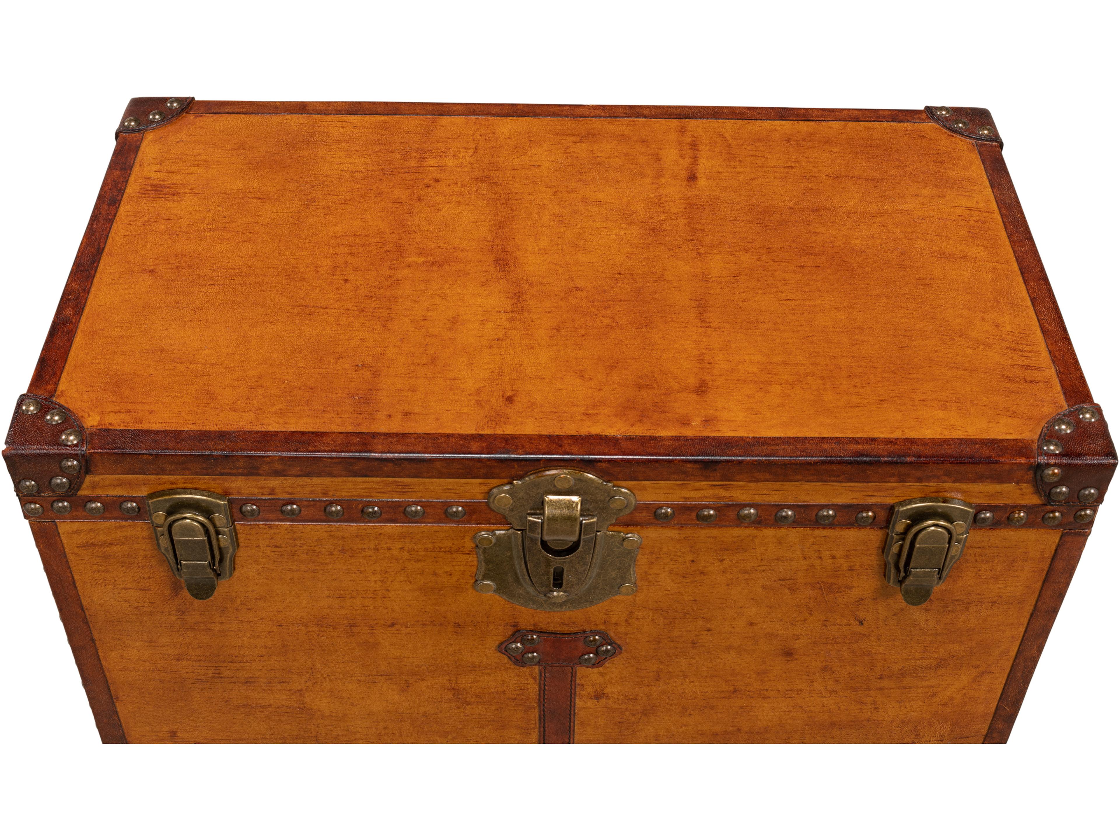 Sarreid Ltd Abilene Leather Box W/Stand