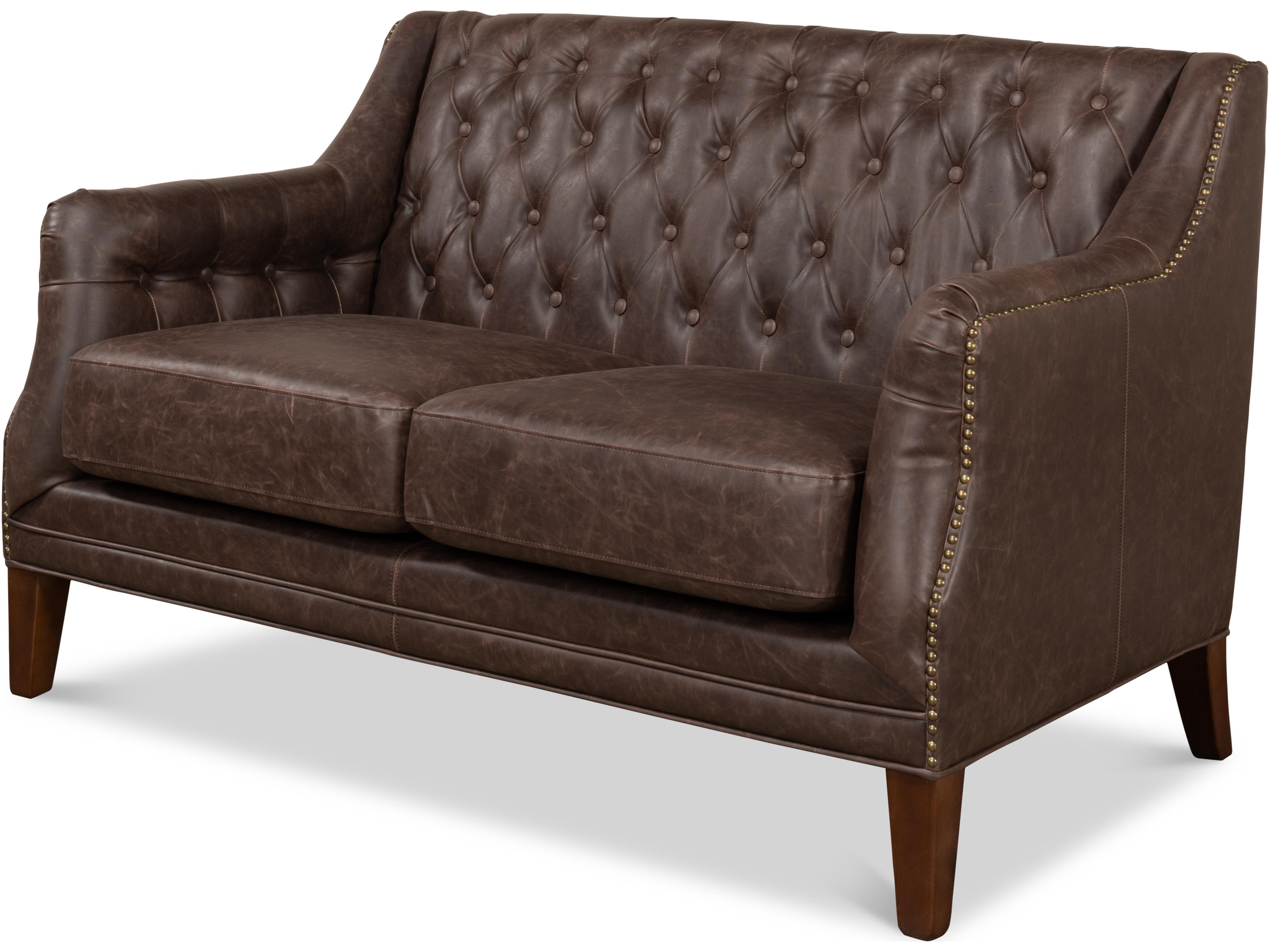 Brooks Leather Tufted 2 Seat Sofa