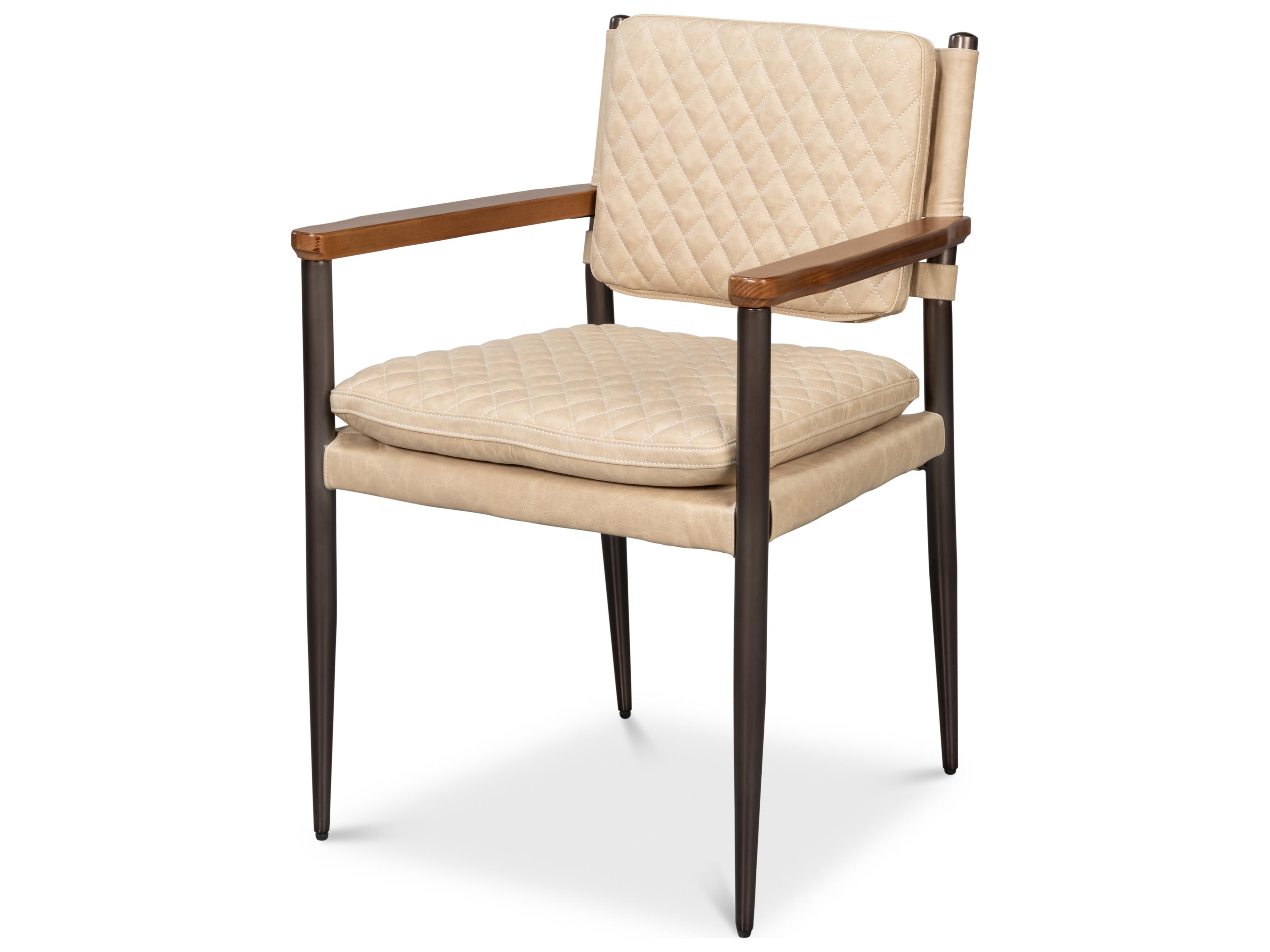 The Harley Cream Leather Accent Chair