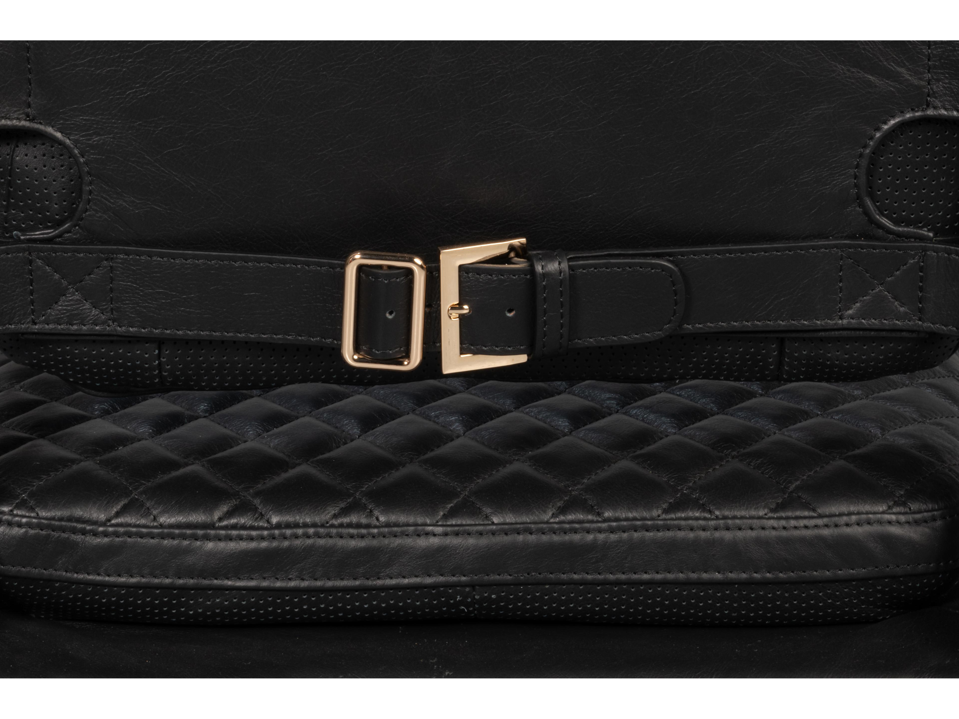 Sarreid Ltd The Harley Black Leather Accent Chair