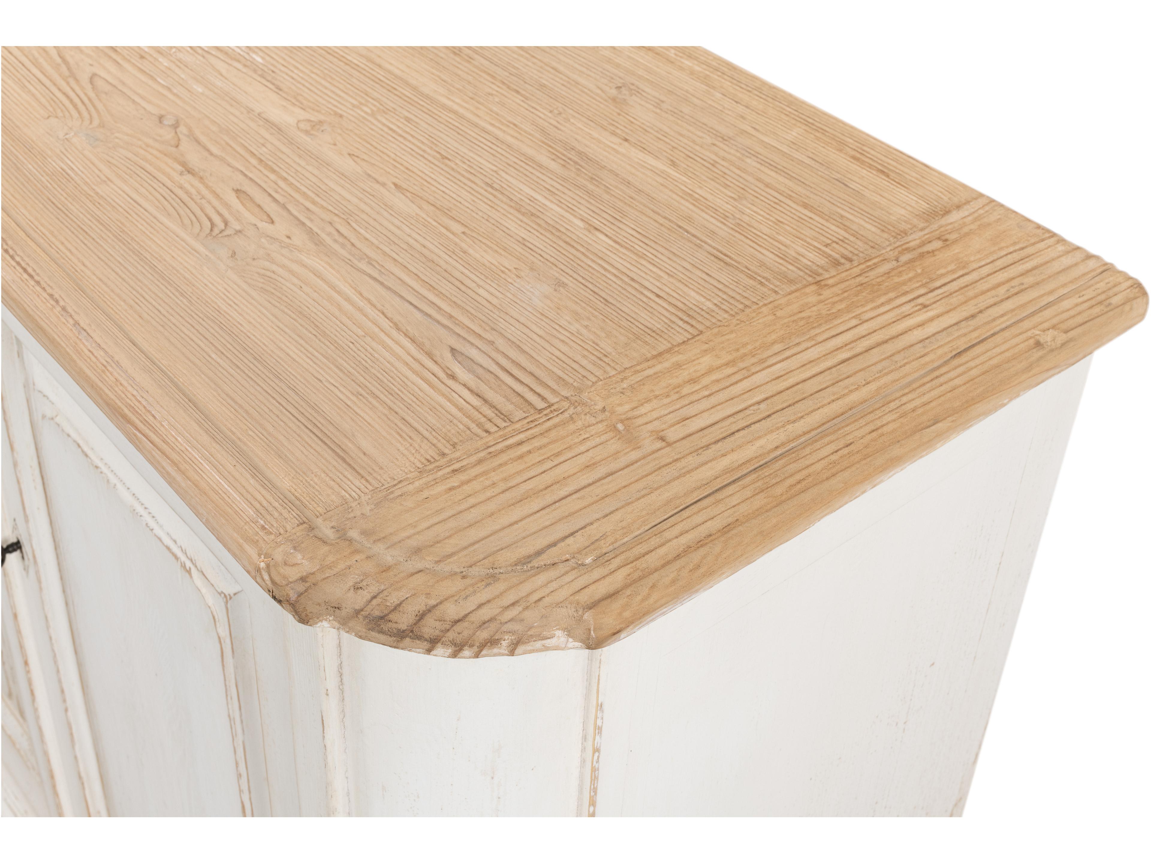 Sarreid Ltd Antique Whitewash Sideboard 6 Door