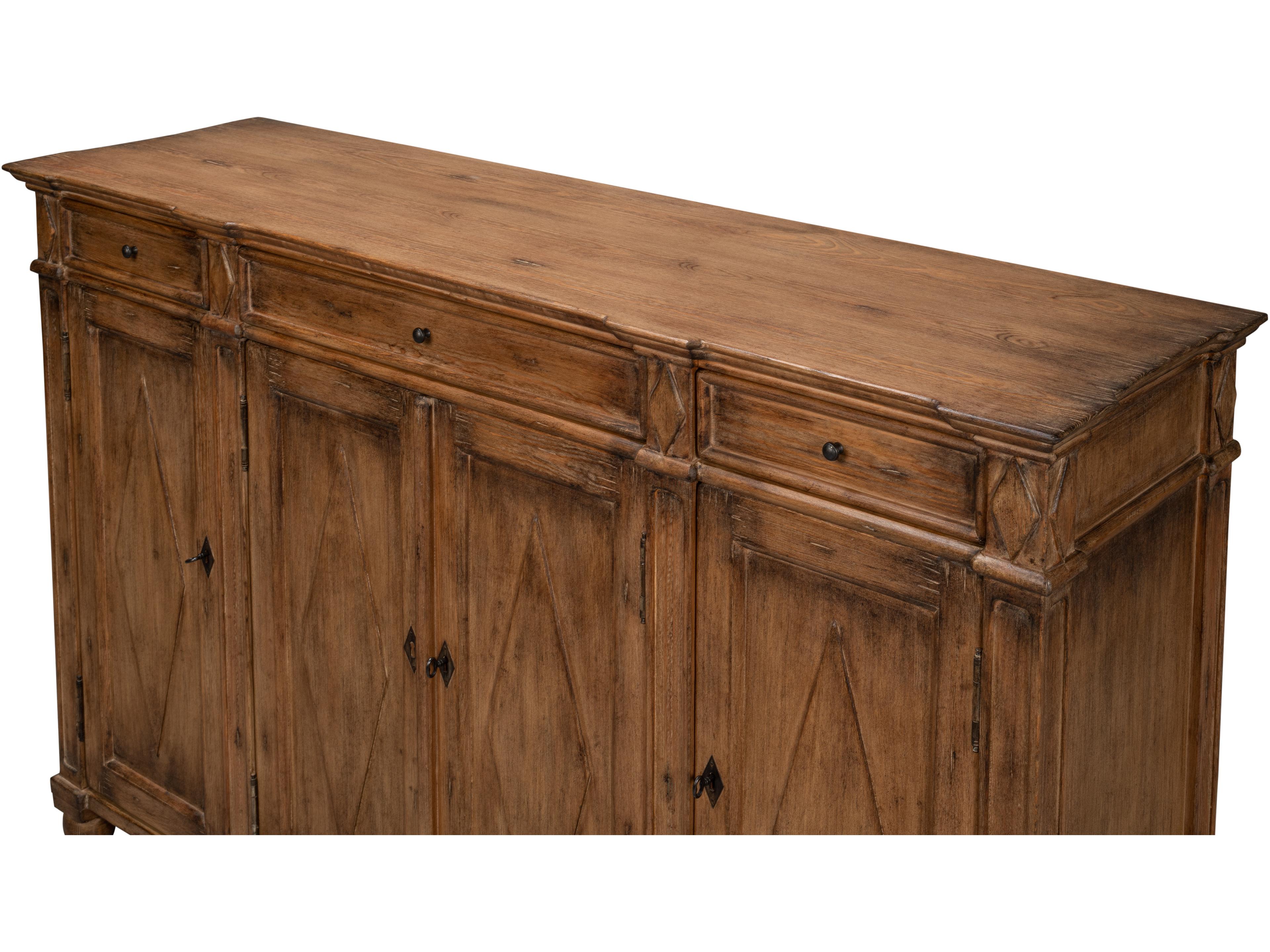 Sarreid Ltd Diamond Wall Sideboard Brown