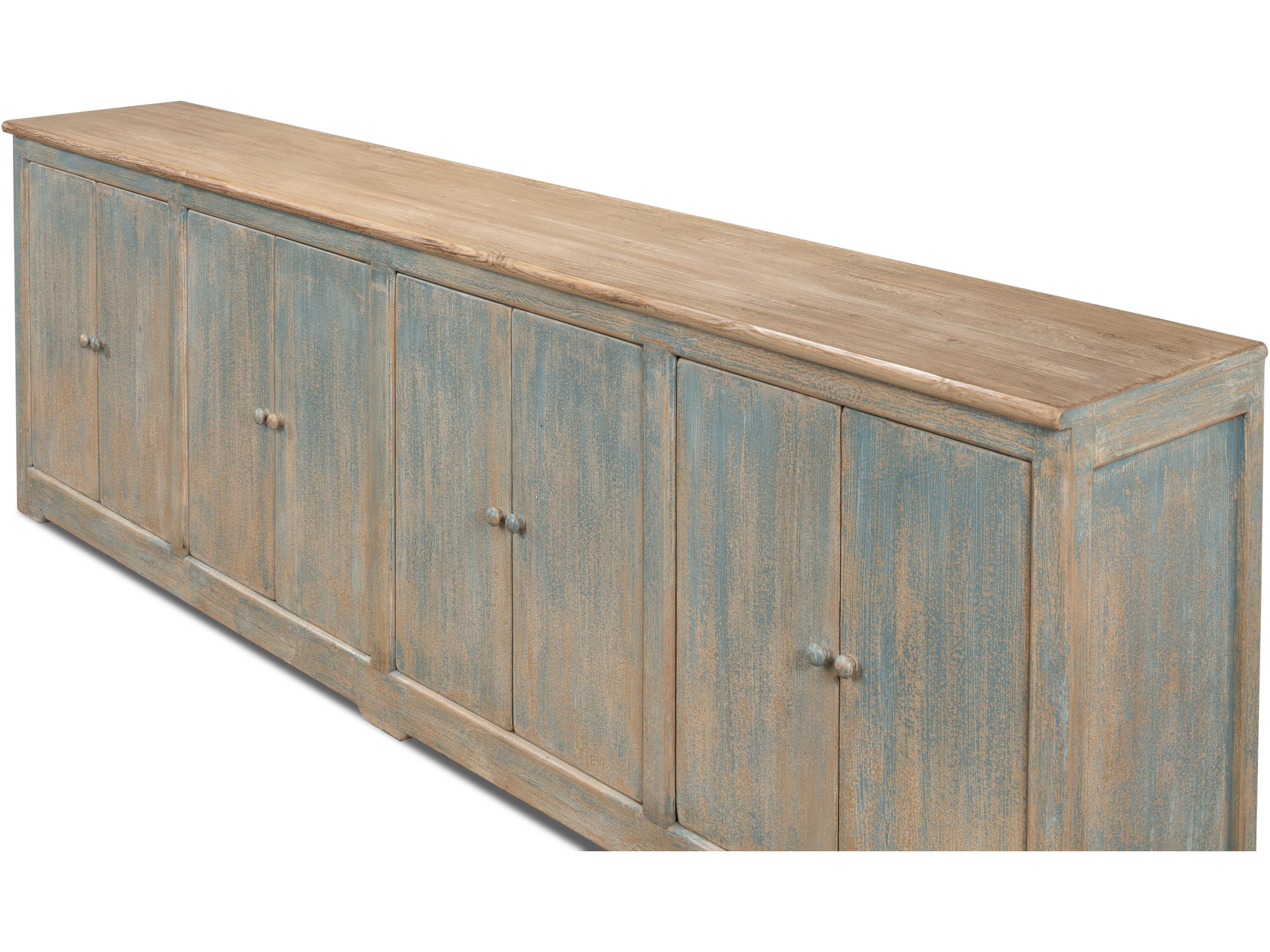 Sarreid Ltd Eight Is Enough Sideboard Antique Blue