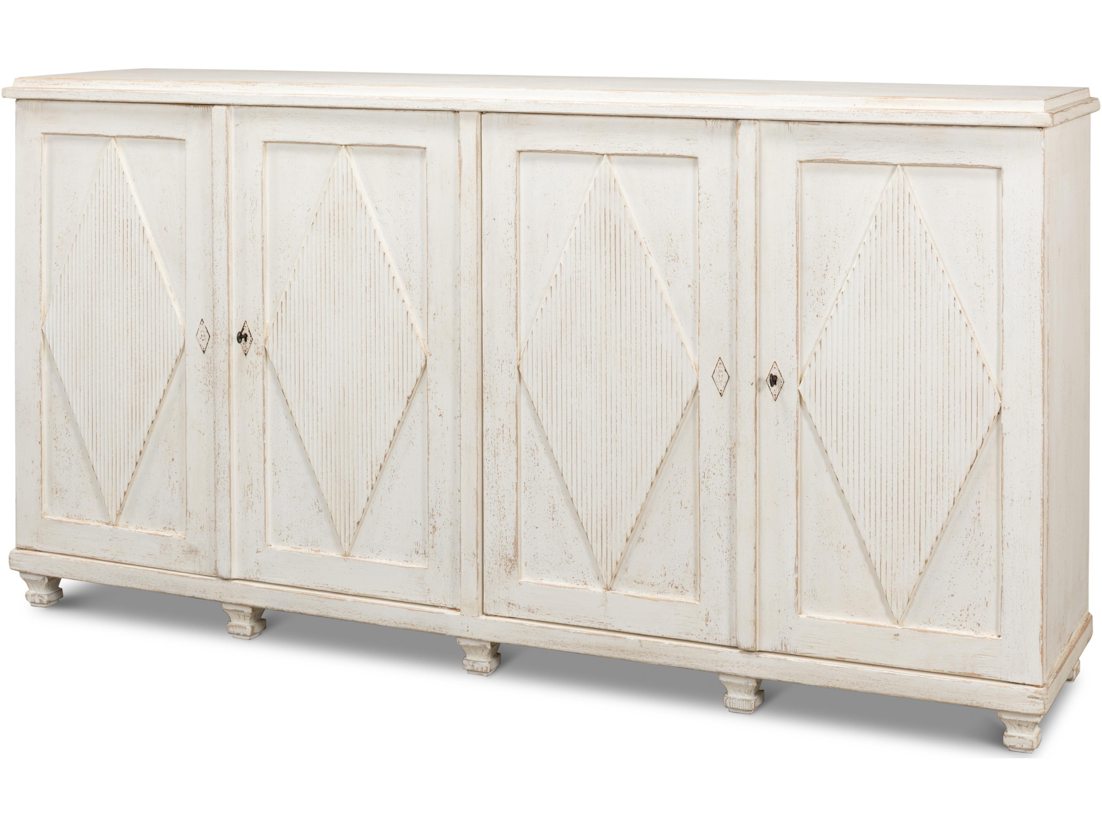 Beecher Sideboard with 4 Doors Whitewash