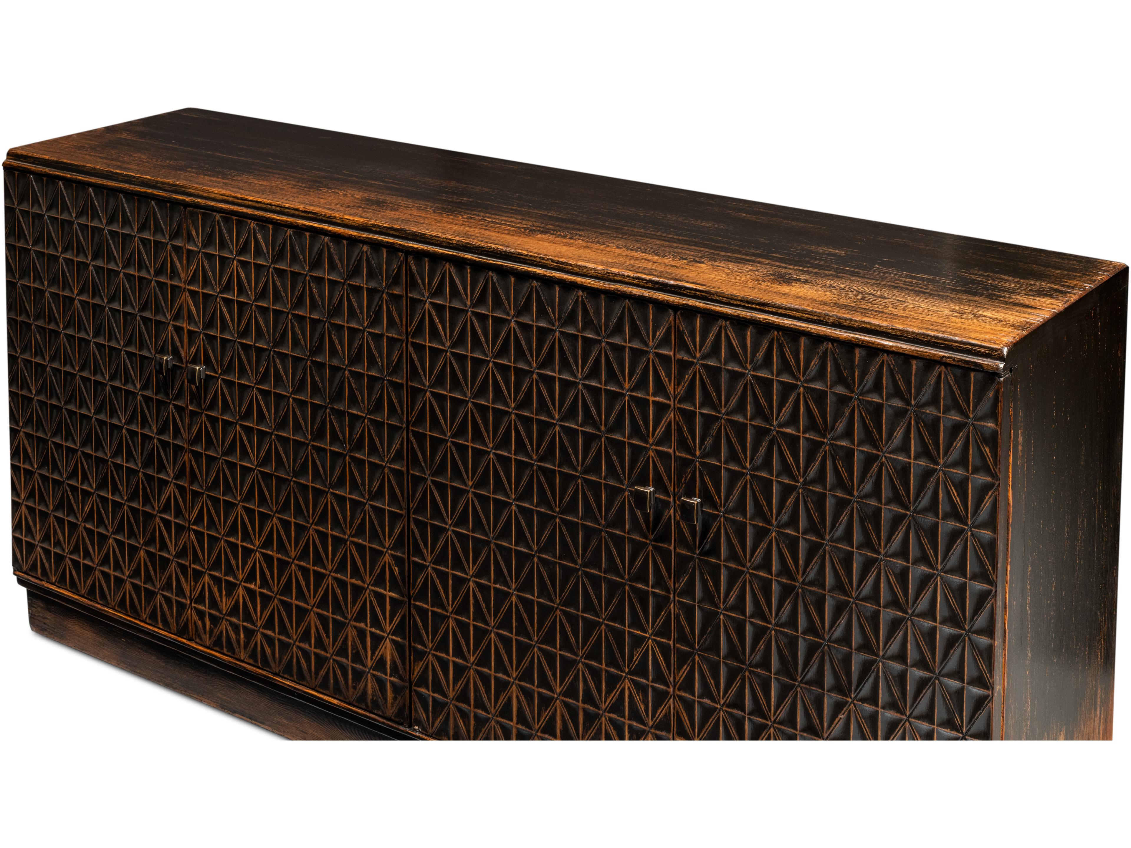 Sarreid Ltd Scrubboard Front Sideboard Ebony