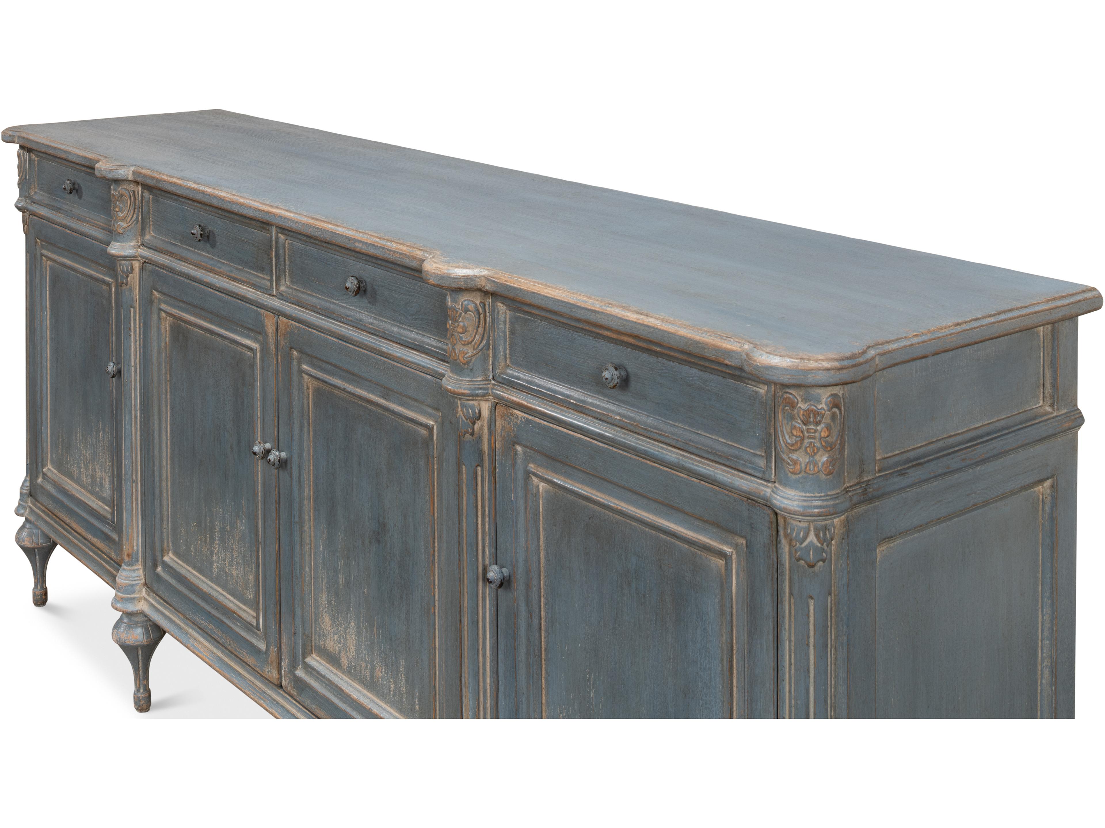 Sarreid Ltd Lilac Sideboard Blue Finish