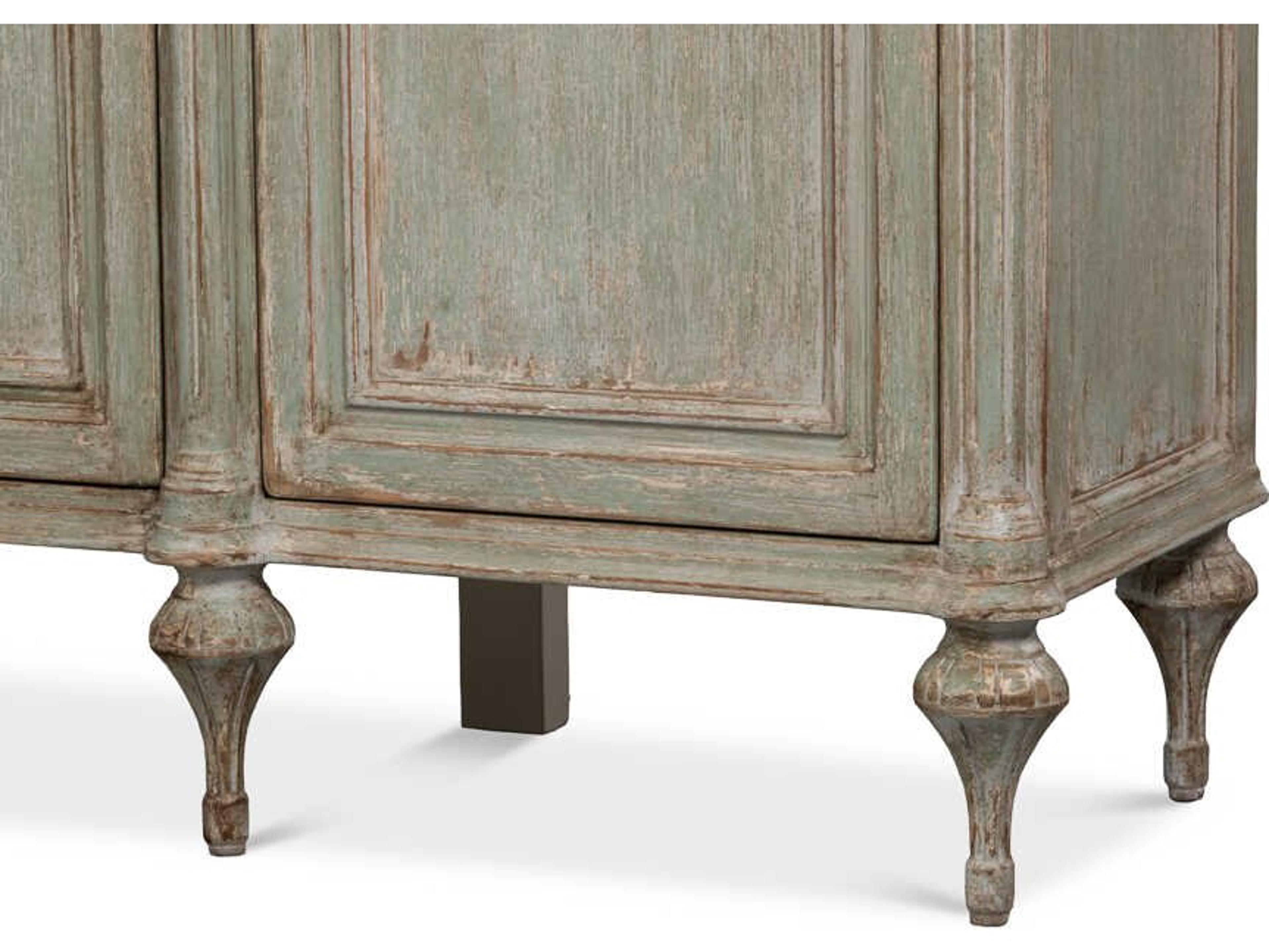 Sarreid Ltd Lilac 88" Green Pine Wood Sideboard