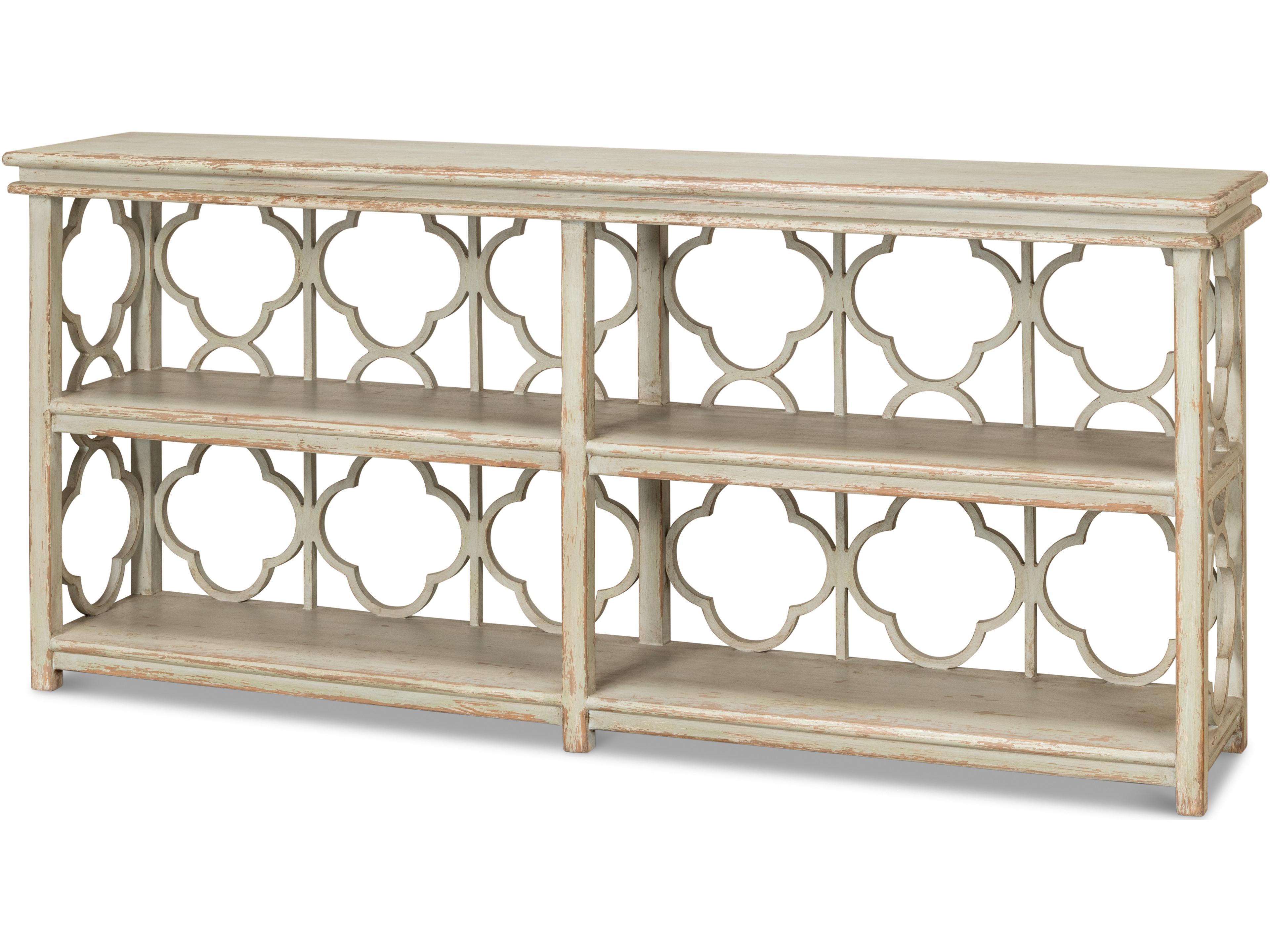 Sarreid Ltd Quatrefoil Bookshelf Console Table