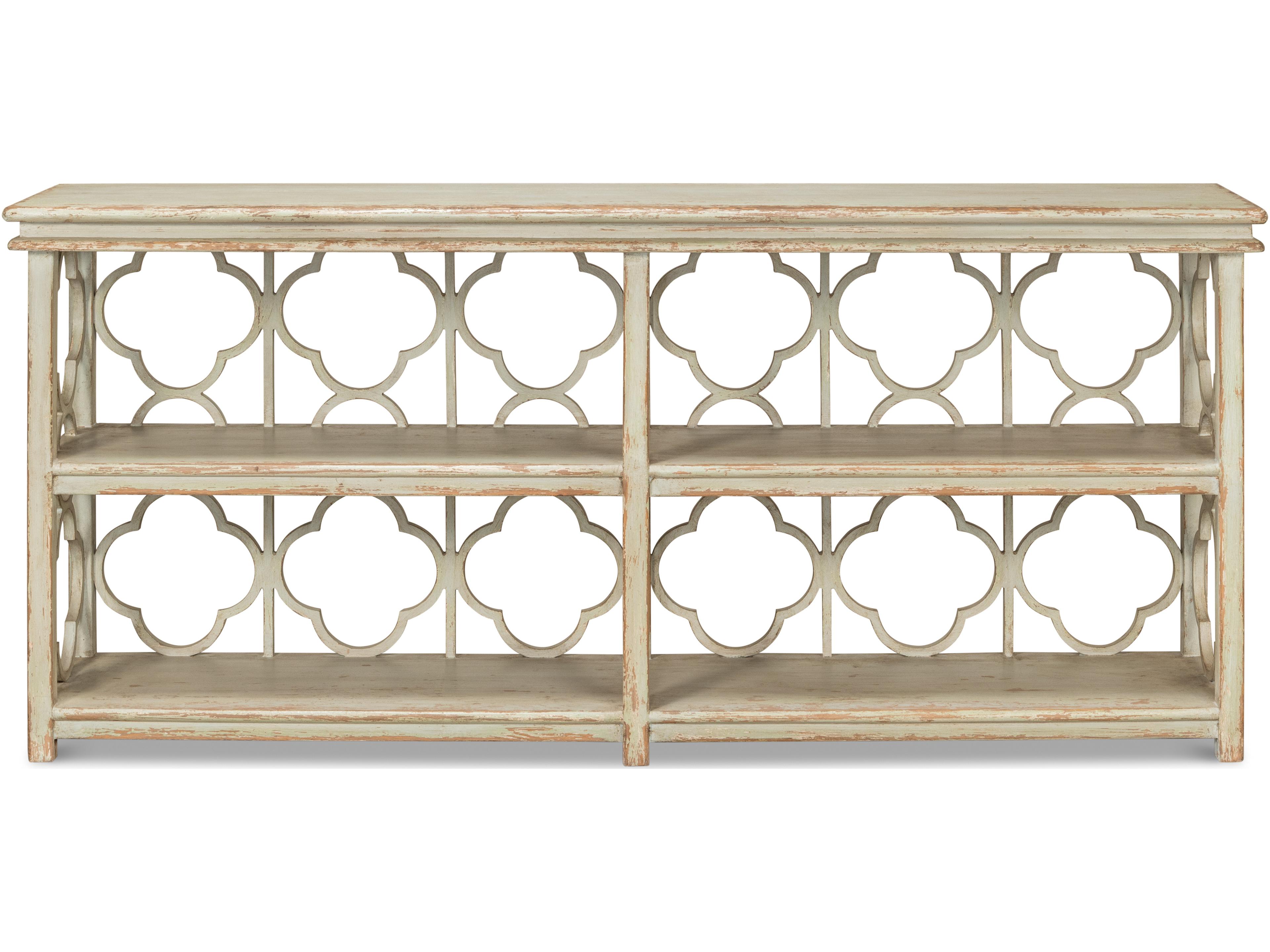 Sarreid Ltd Quatrefoil Bookshelf Console Table