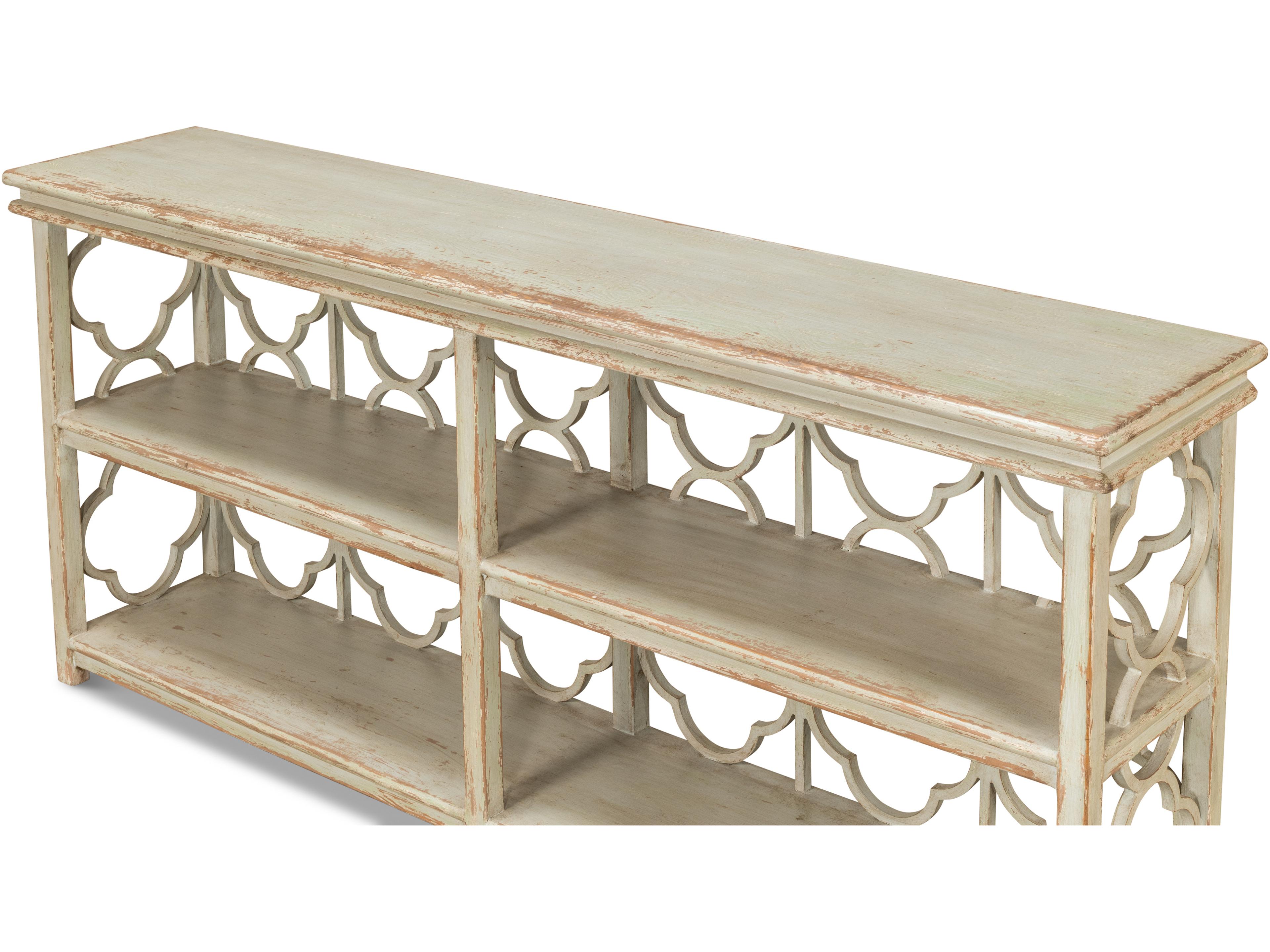 Sarreid Ltd Quatrefoil Bookshelf Console Table