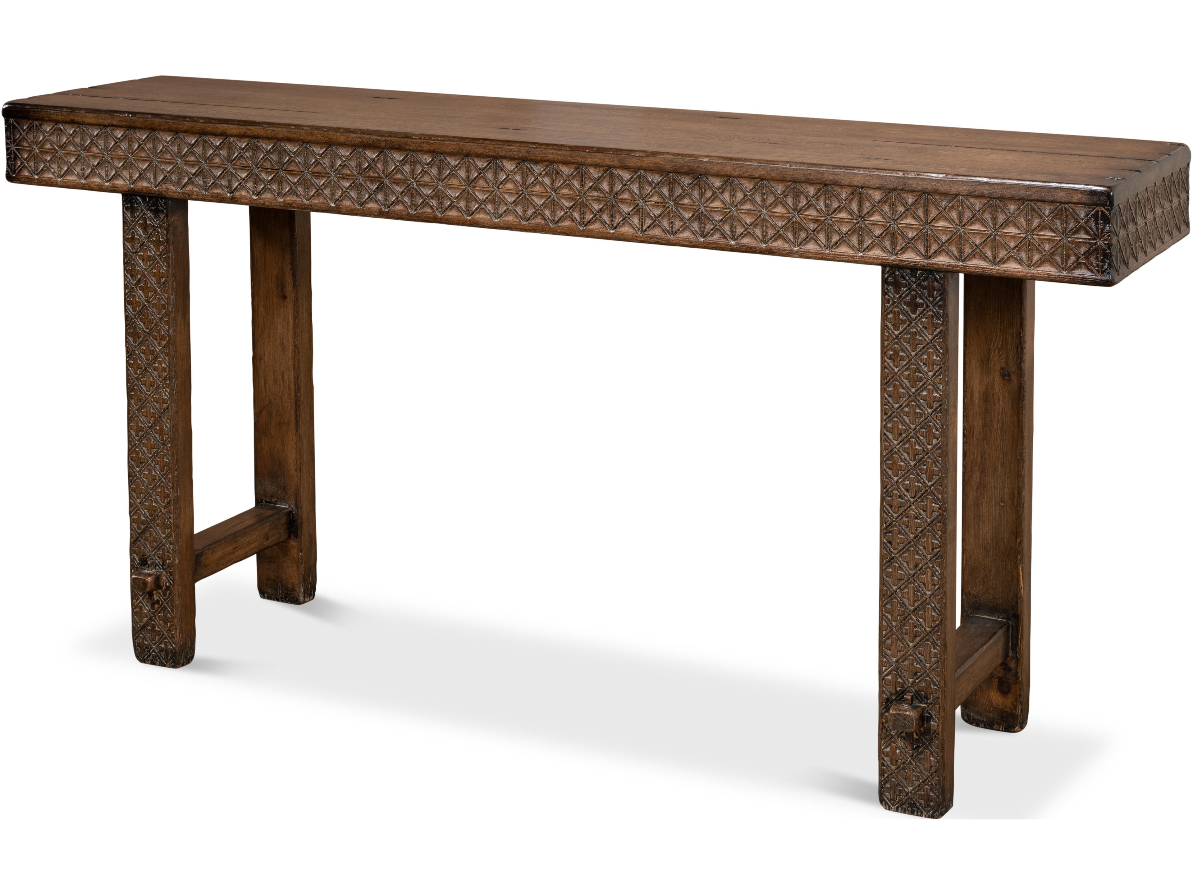 Honeycomb & Cross Console Table