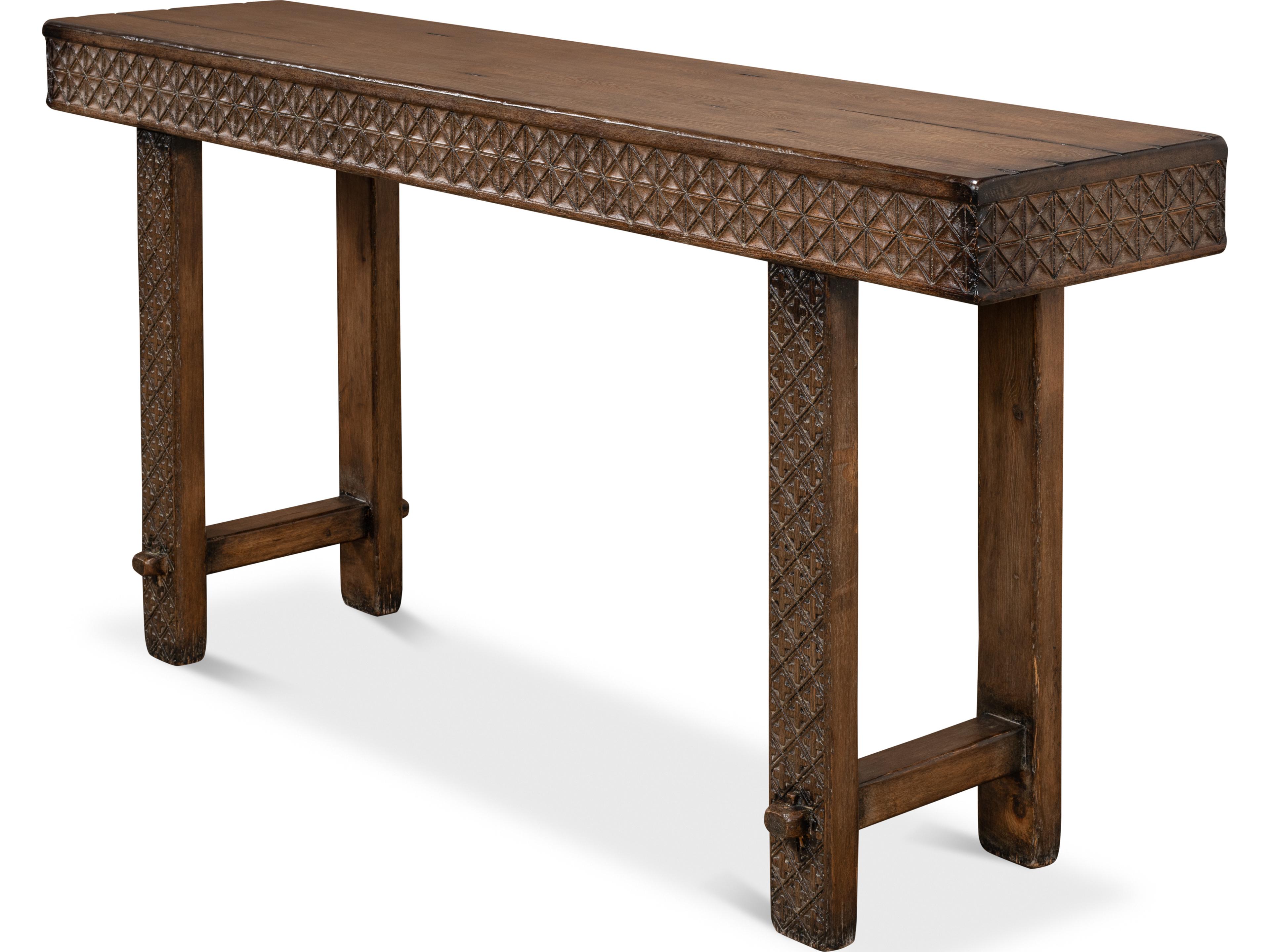 Sarreid Ltd Honeycomb & Cross Console Table