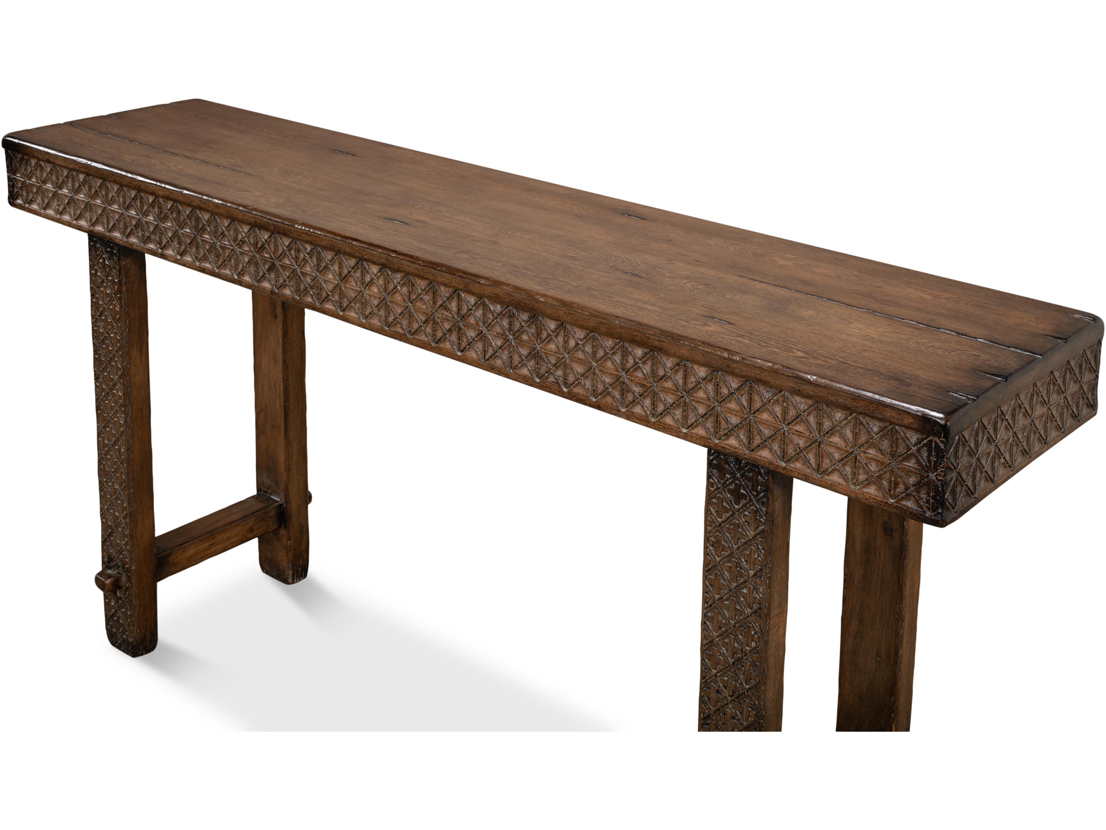 Sarreid Ltd Honeycomb & Cross Console Table