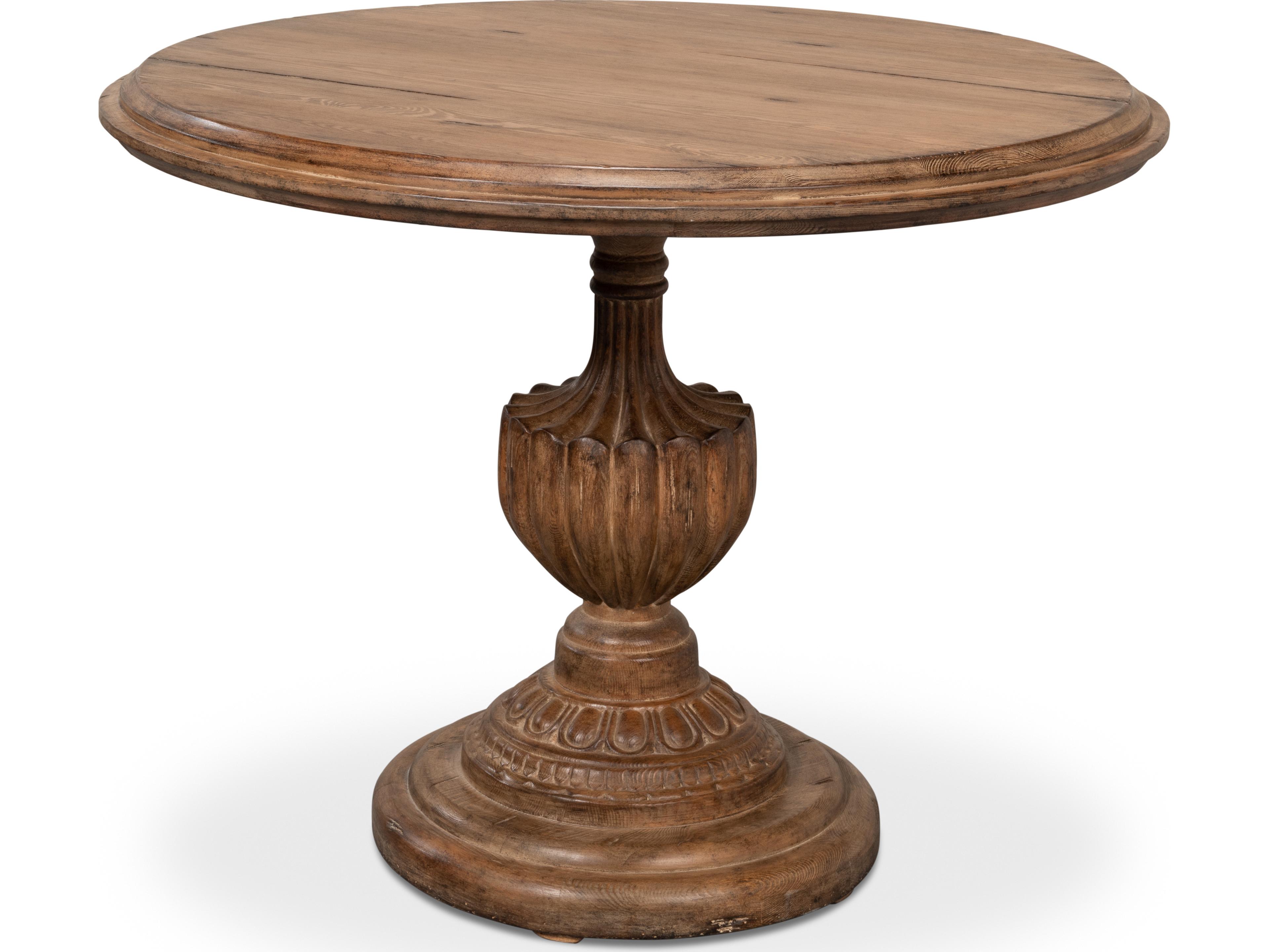 Renaissance 40-Inch Round Pedestal Dining Table in Reclaimed Pine