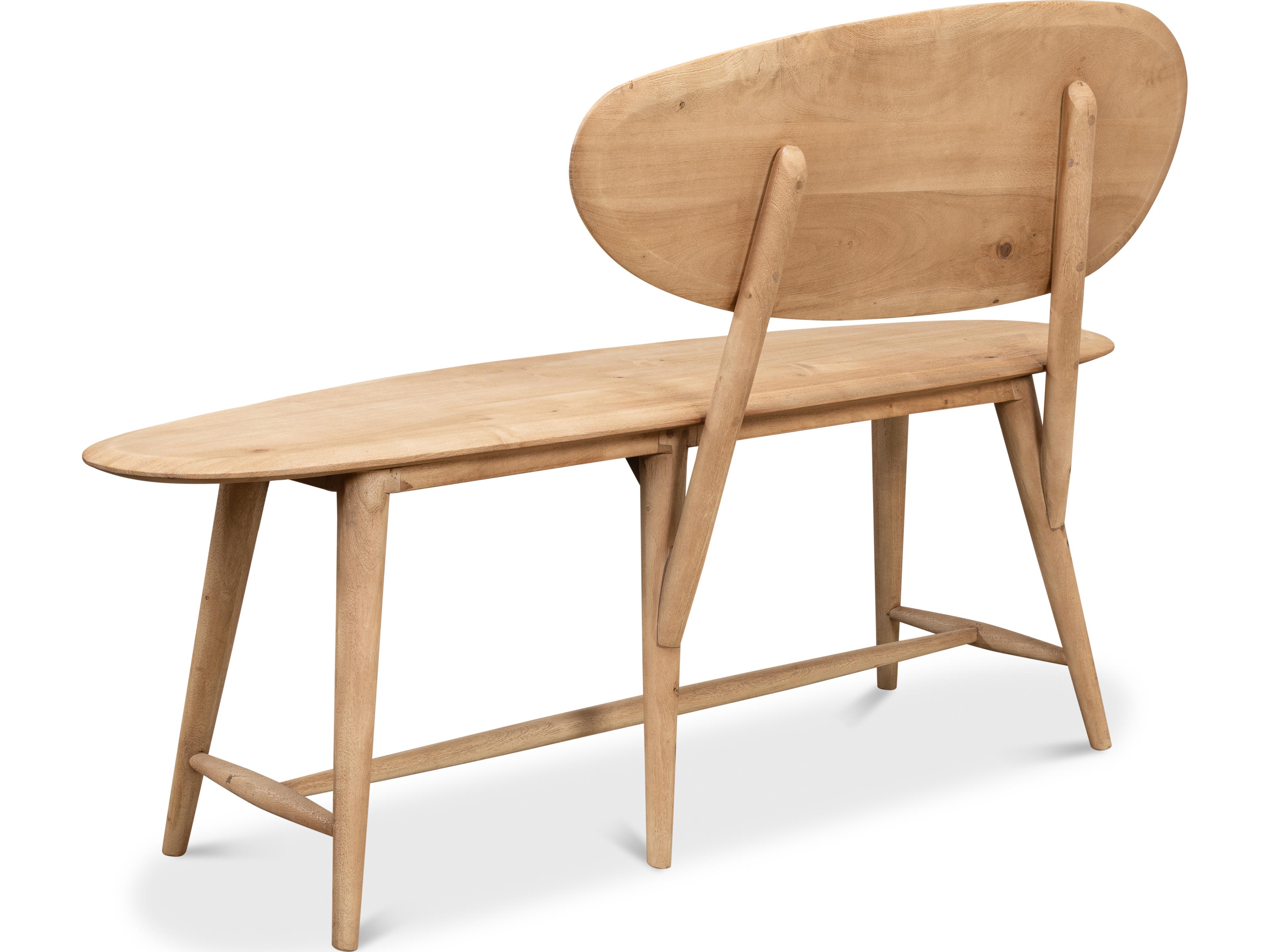 Sarreid Ltd Pebble Bench (1 Back) Lionskin Finish