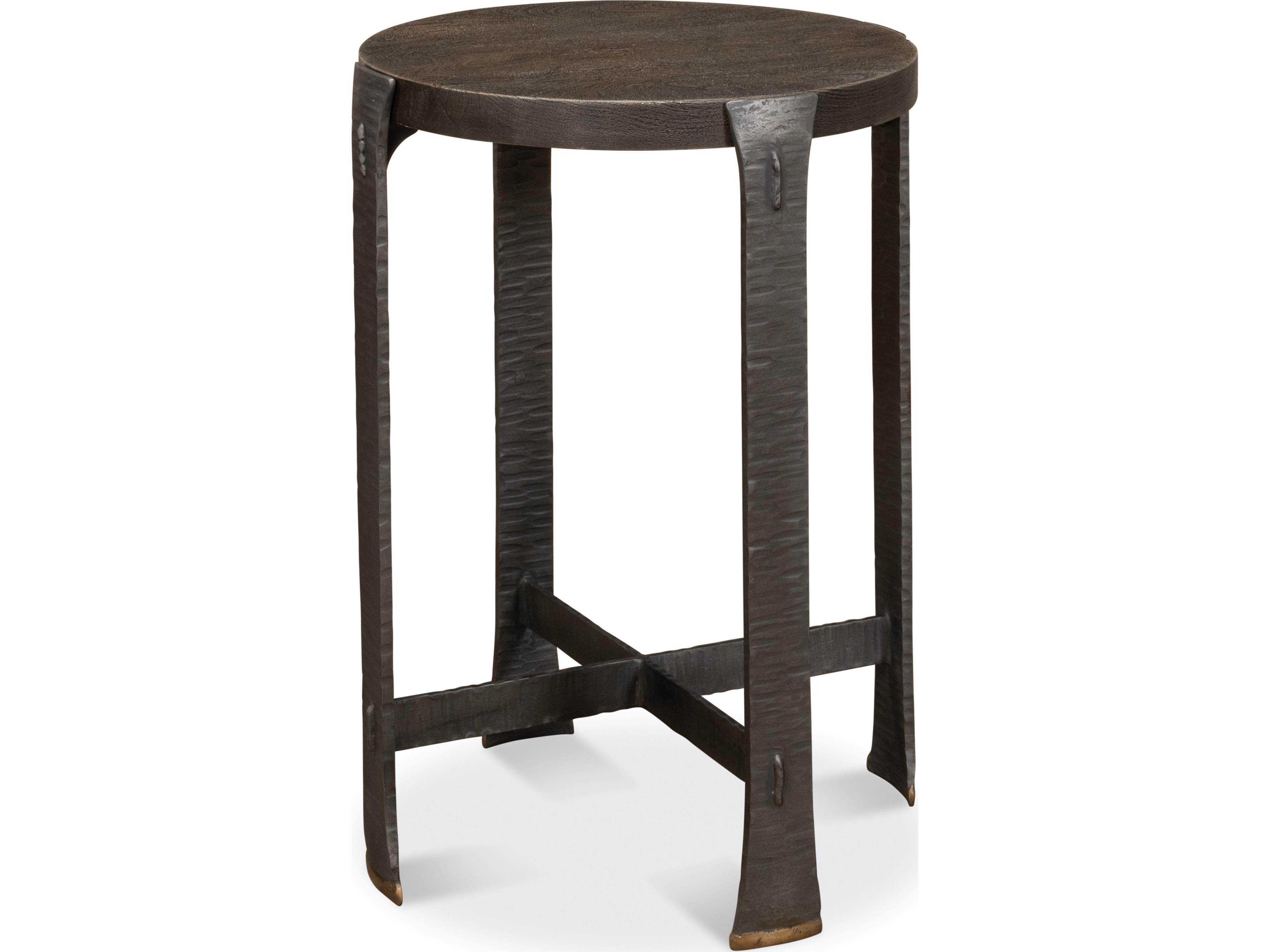 Forged Slats Side Table Moleskin