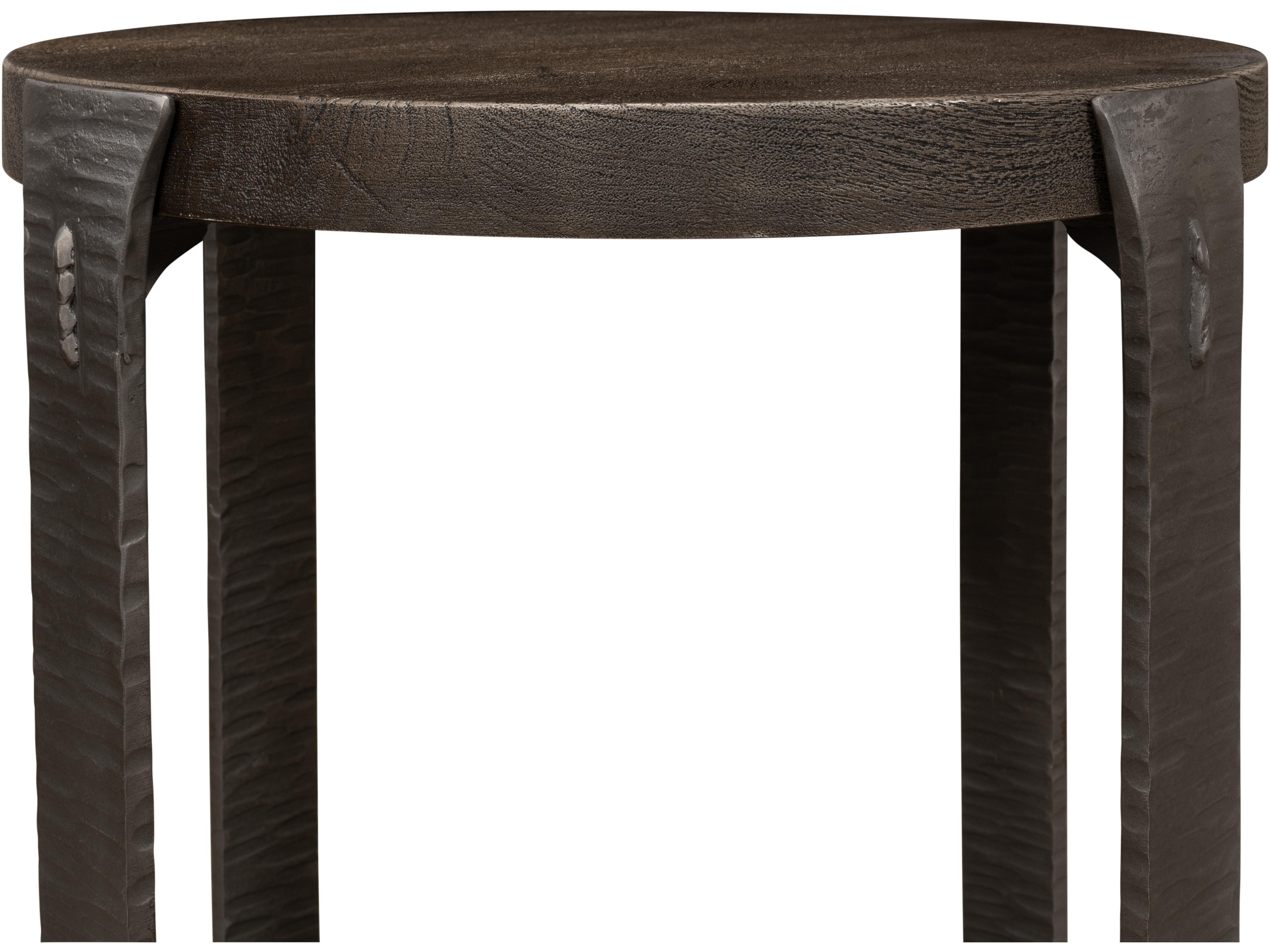 Sarreid Ltd Forged Slats Side Table Moleskin