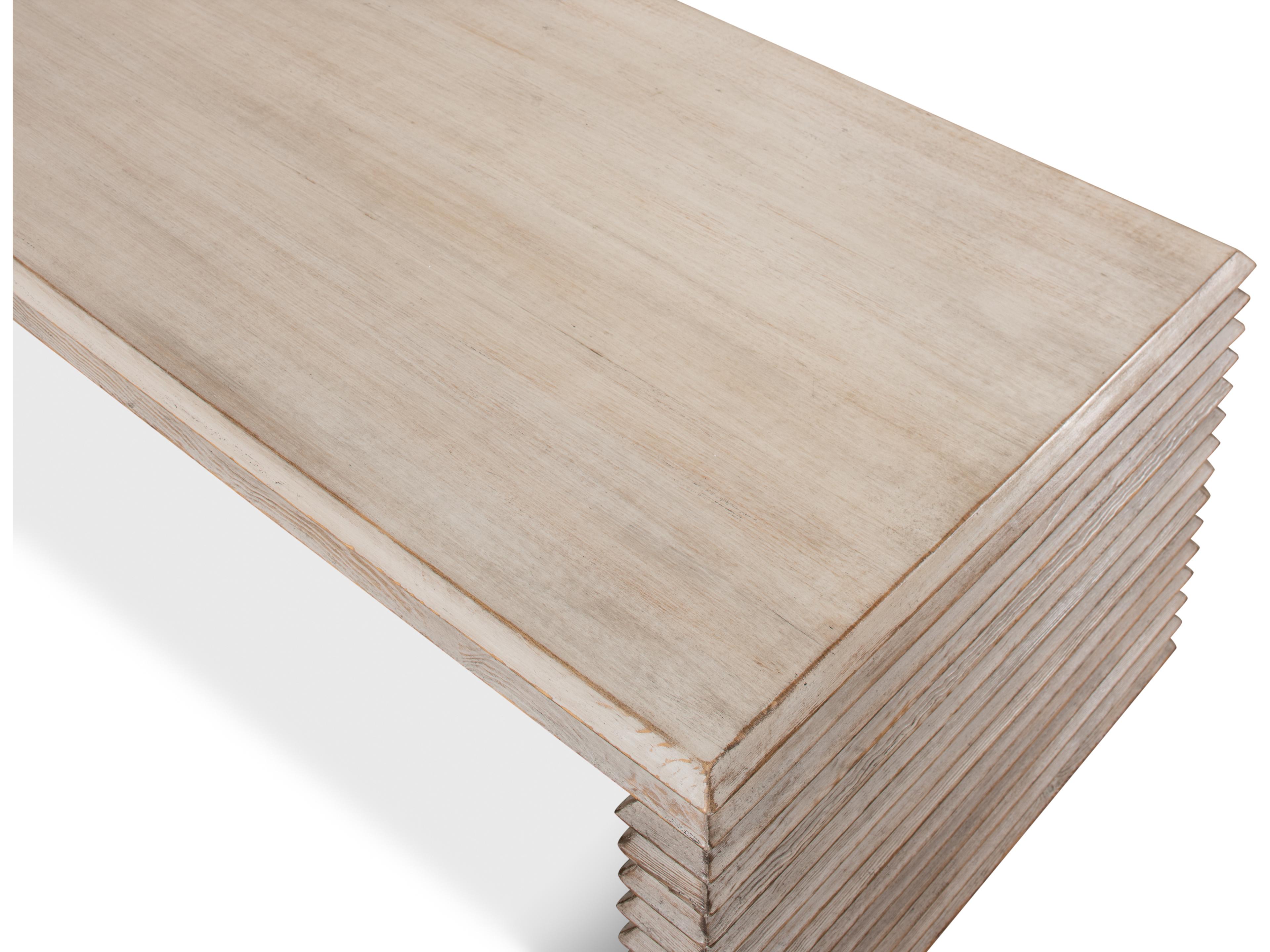 Sarreid Ltd Stacked Cocktail Table Stone Grey