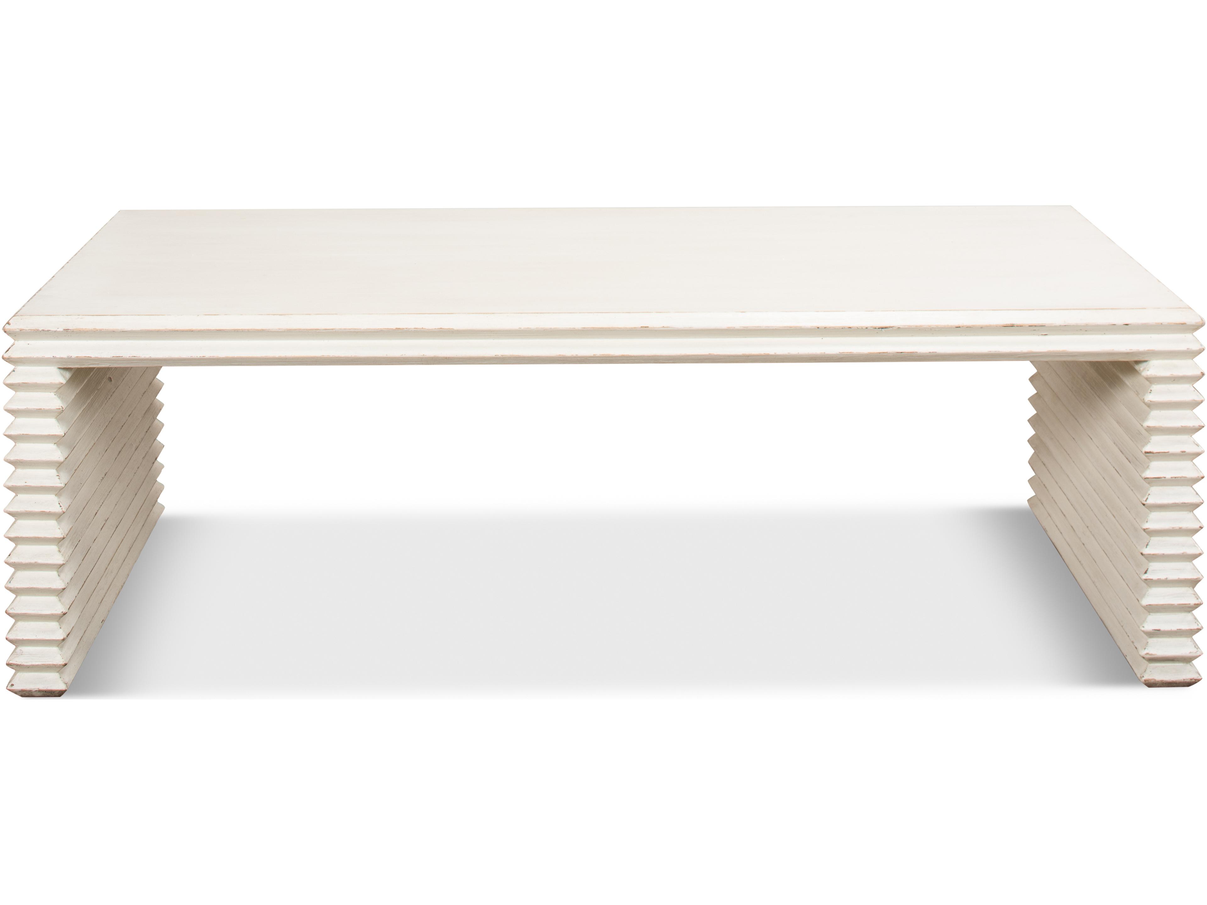 Sarreid Ltd Stacked Cocktail Table Antique White