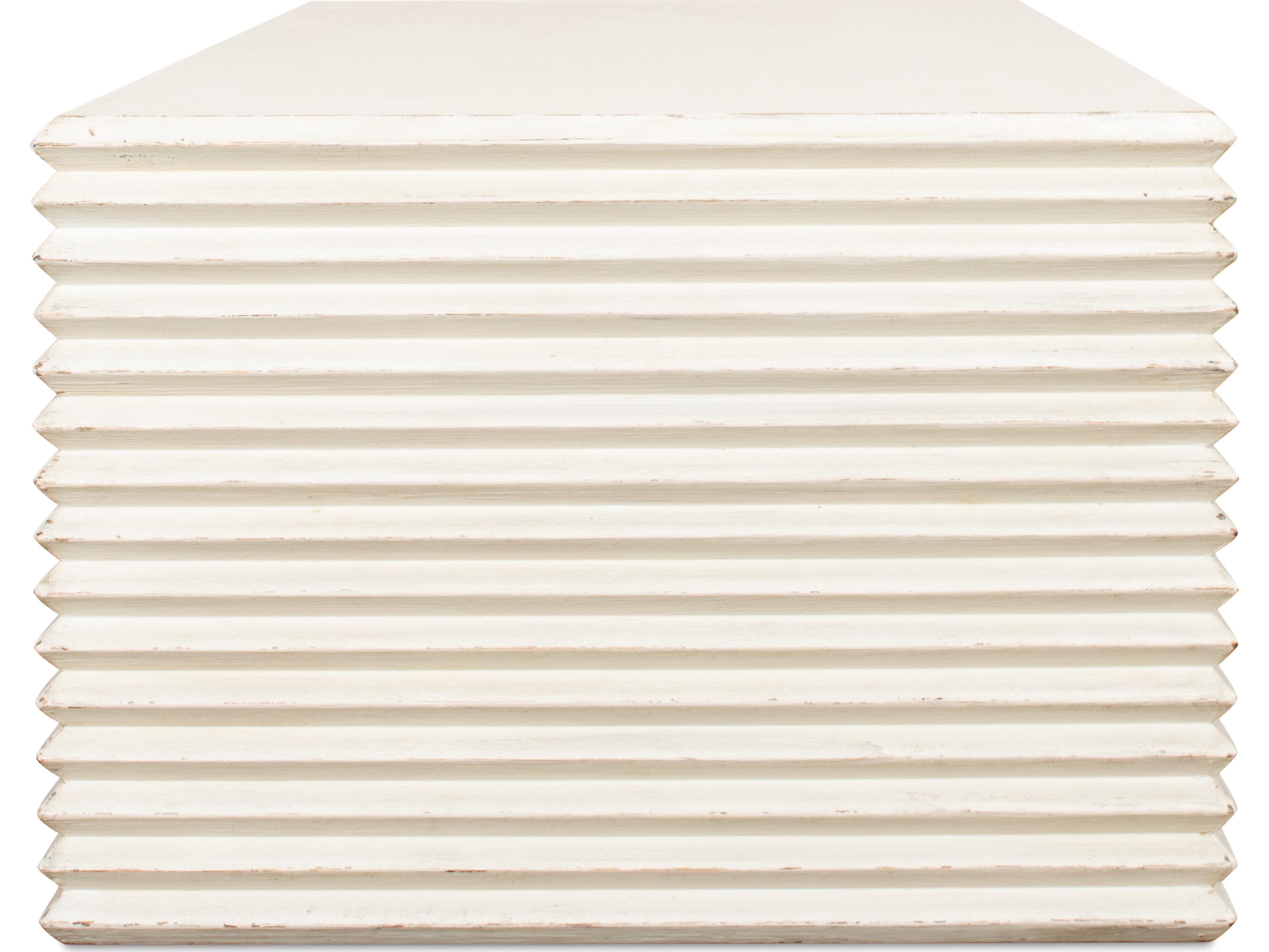 Sarreid Ltd Stacked Cocktail Table Antique White