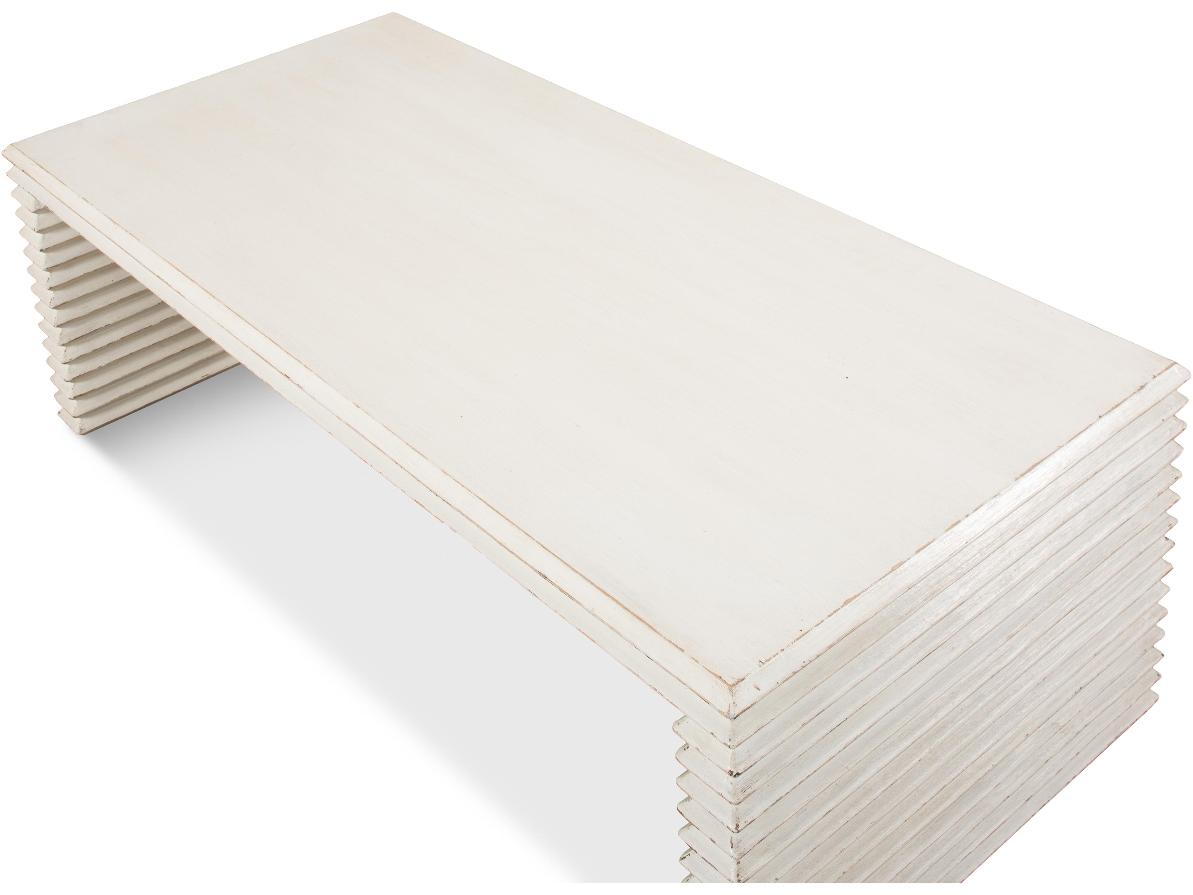 Sarreid Ltd Stacked Cocktail Table Antique White