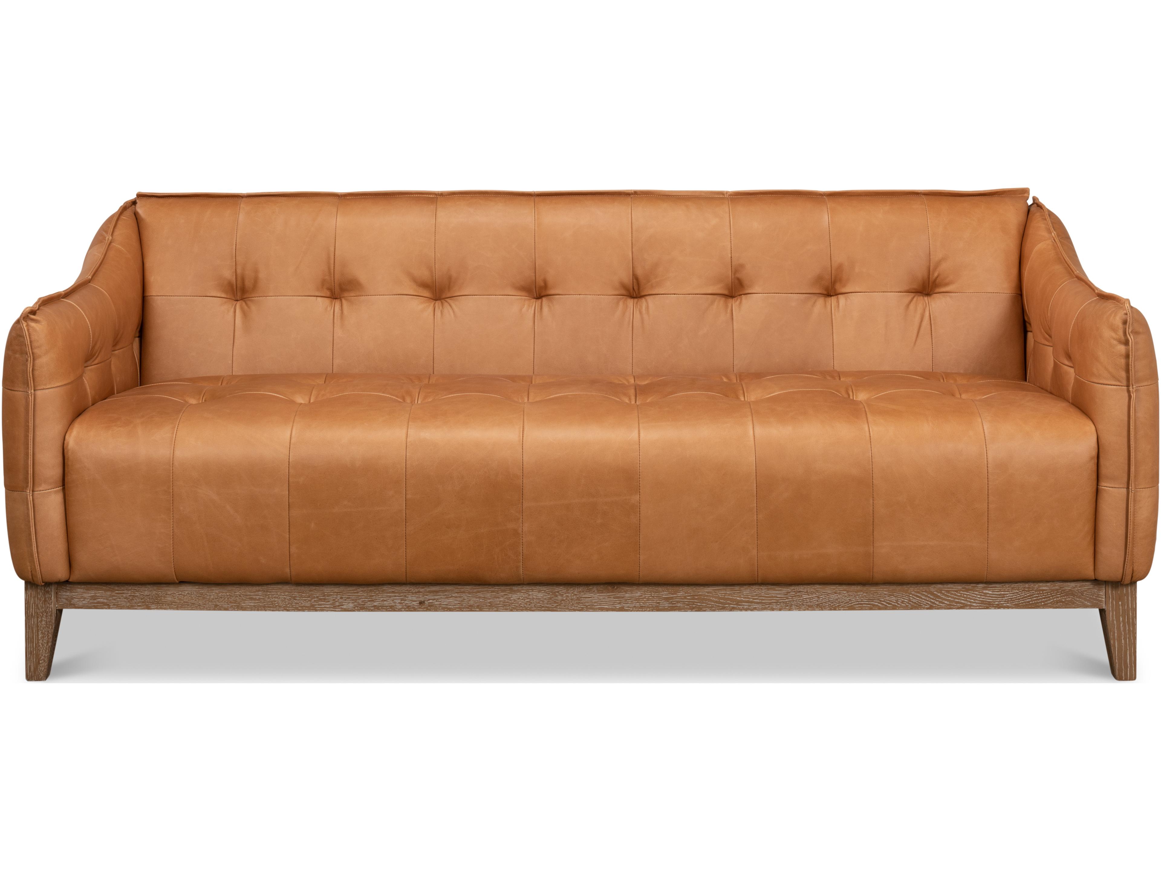 Sarreid Ltd Isaac Leather Sofa
