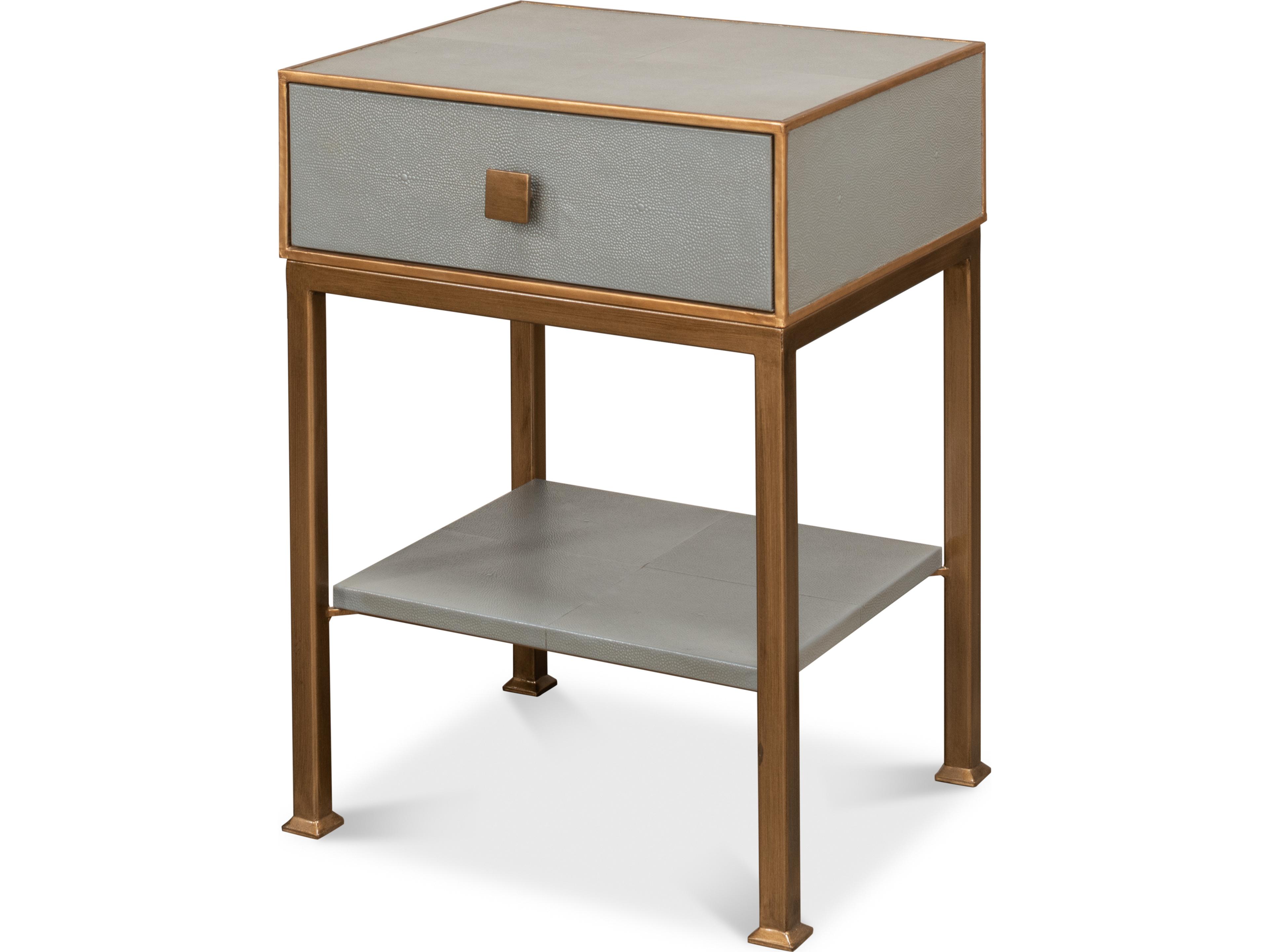 Gillian One Drawer Nightstand Storm Grey