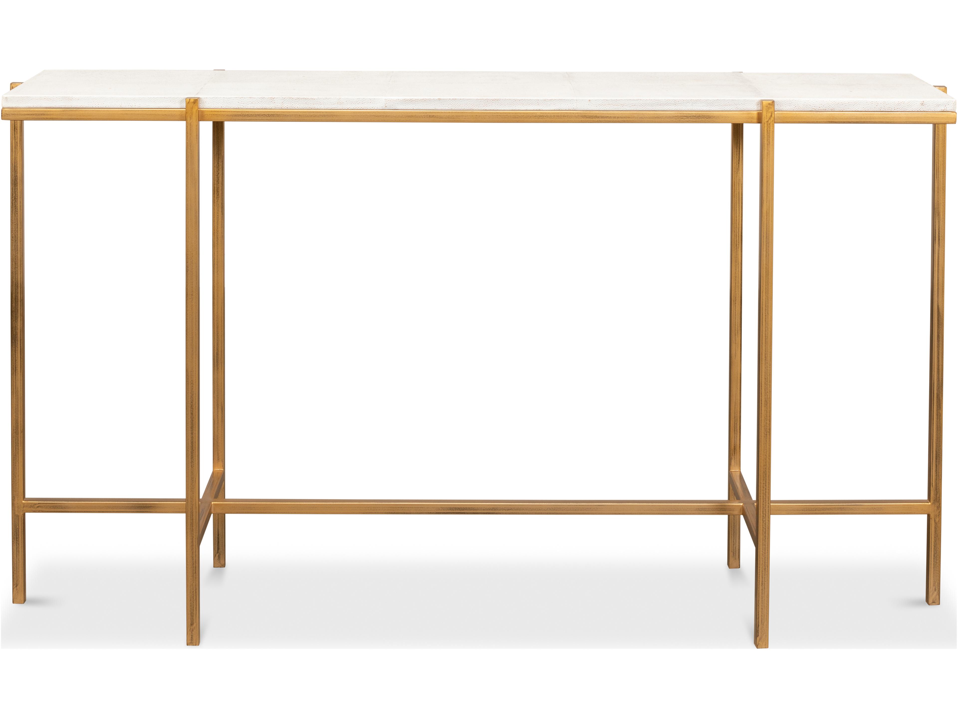 Sarreid Ltd Shagreen Console Table Osprey White