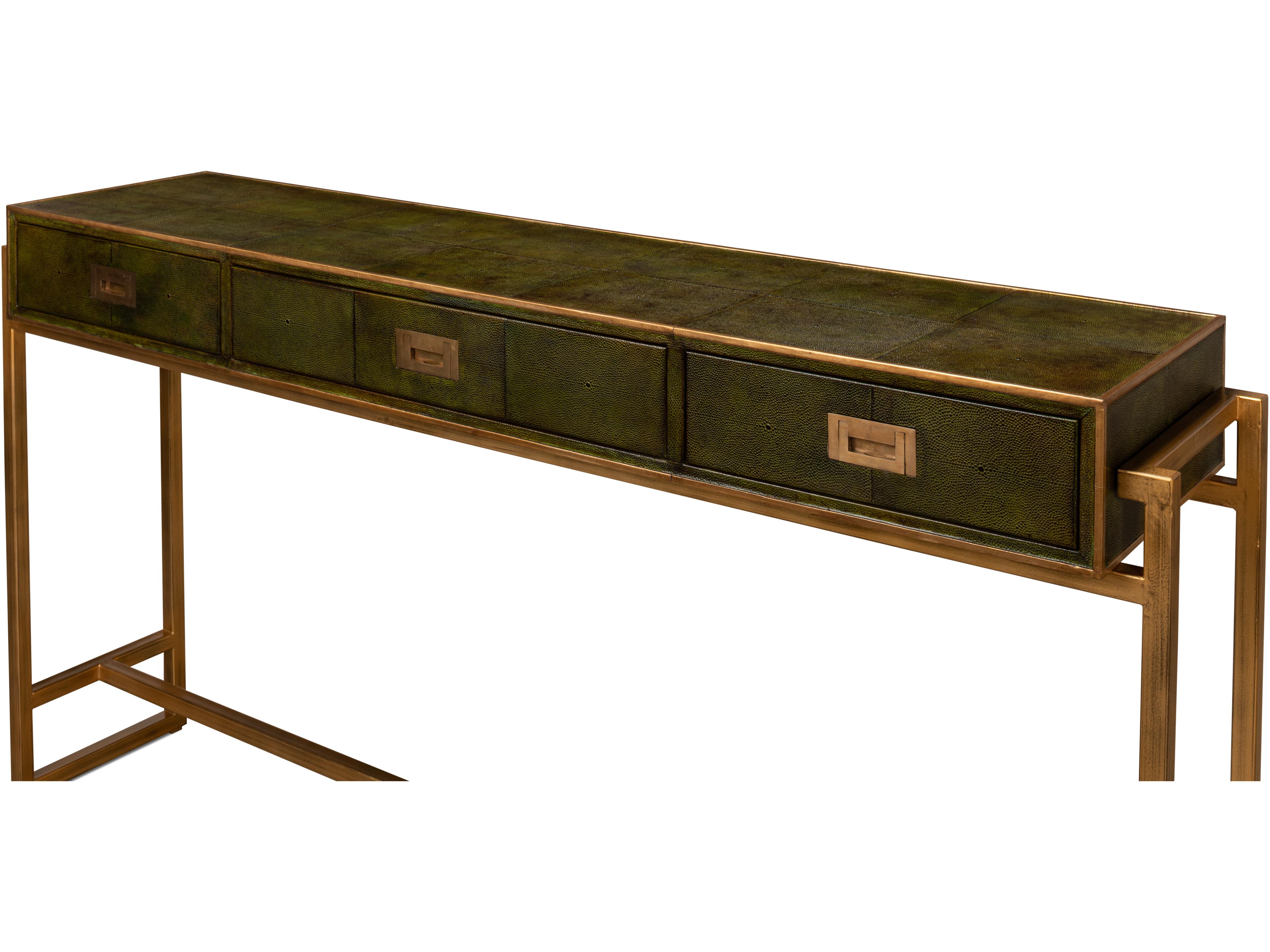 Sarreid Ltd Shagreen Console Table Leaf