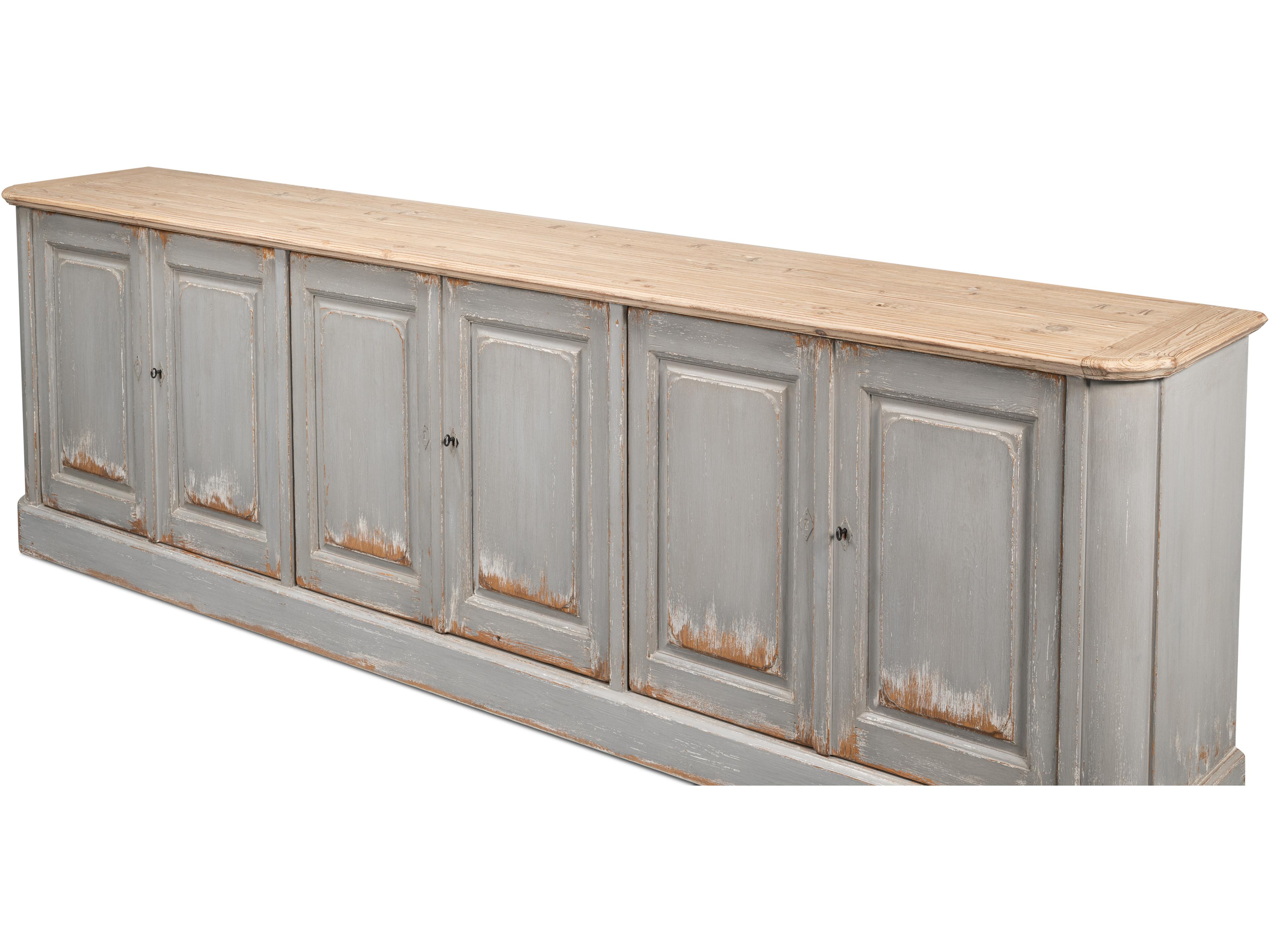 Sarreid Ltd Karlsson Antique Swedish Grey Sideboard