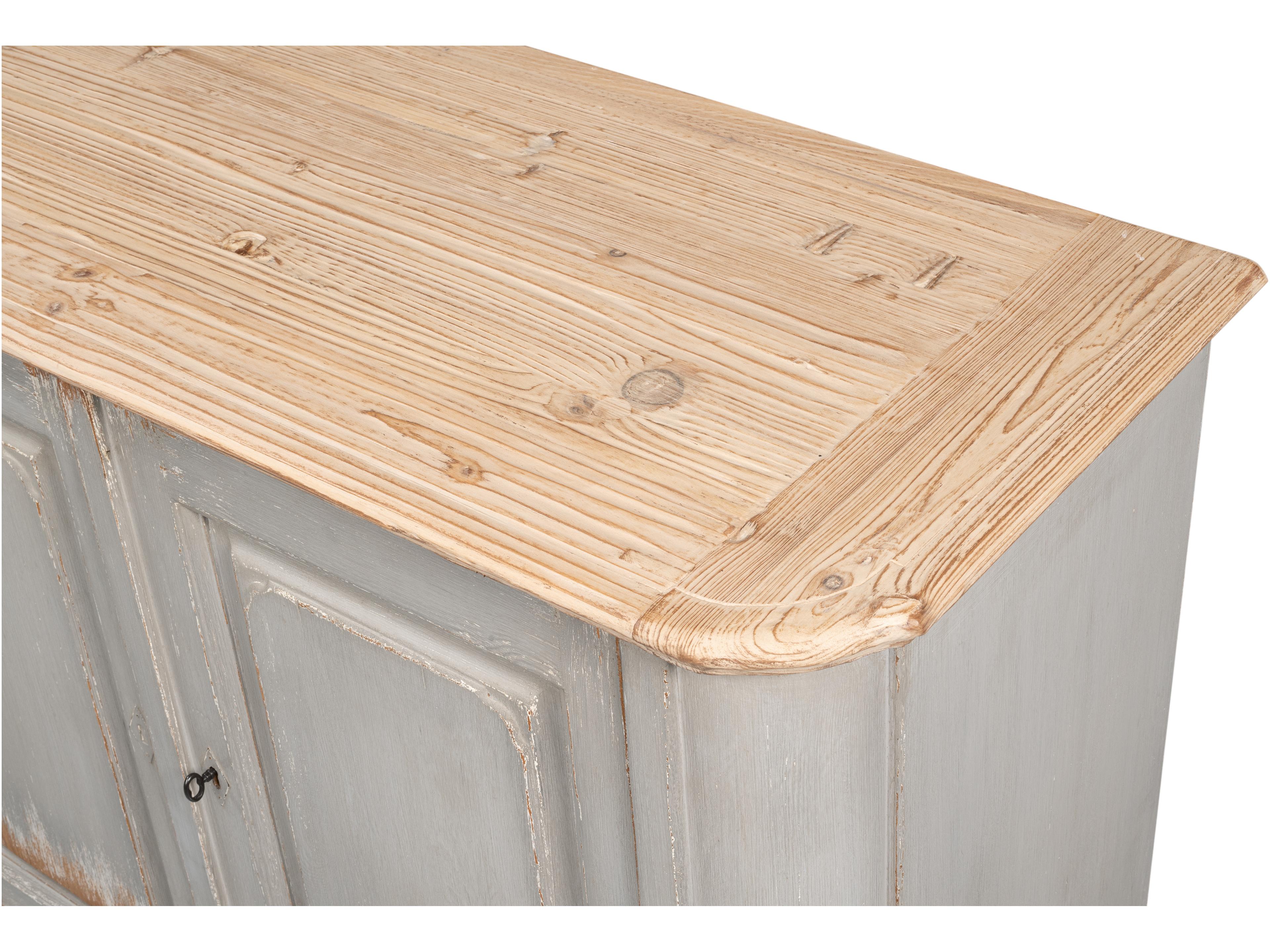 Sarreid Ltd Karlsson Antique Swedish Grey Sideboard