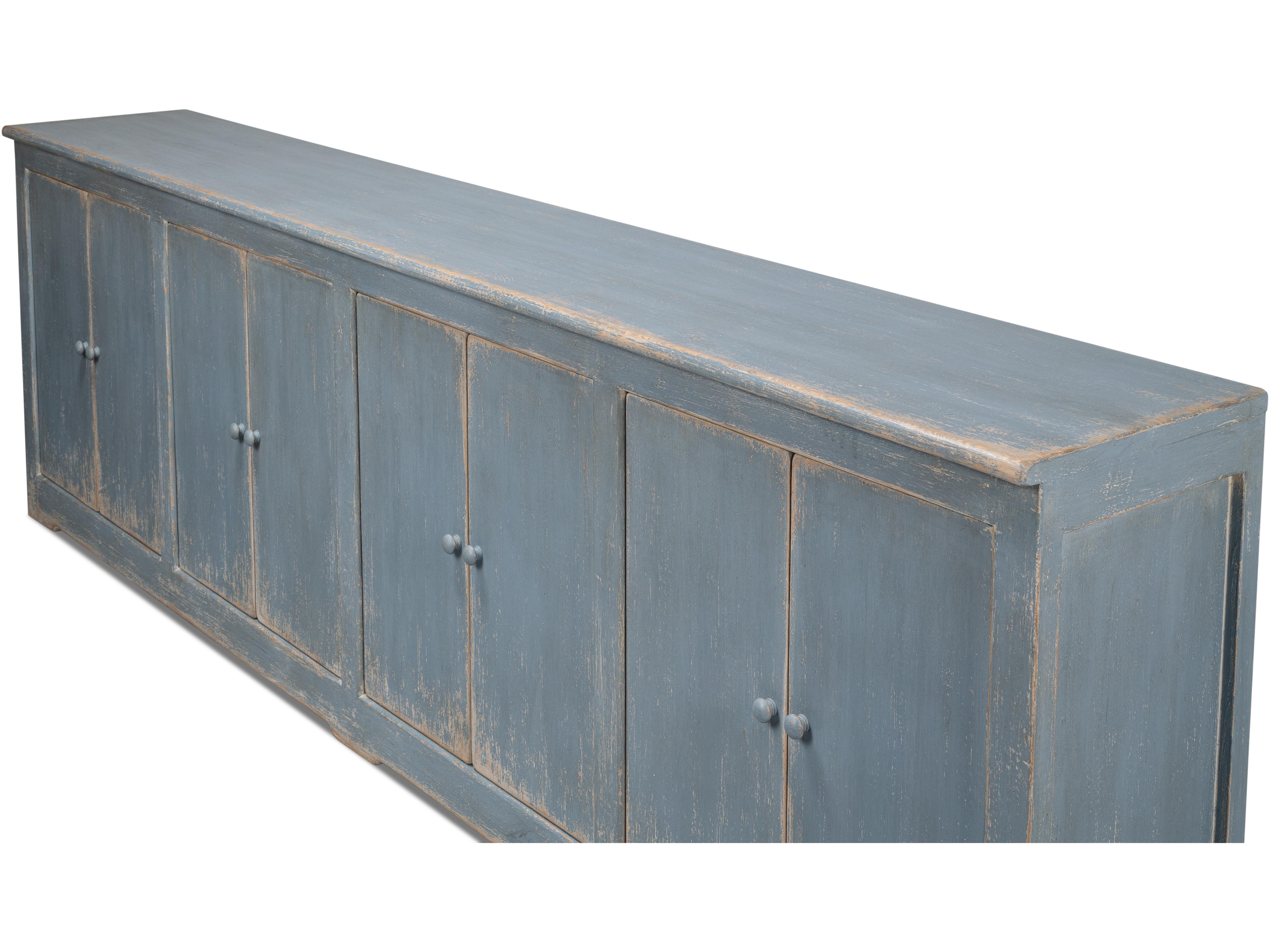 Sarreid Ltd Eight Is Enough Sideboard Blue Grey