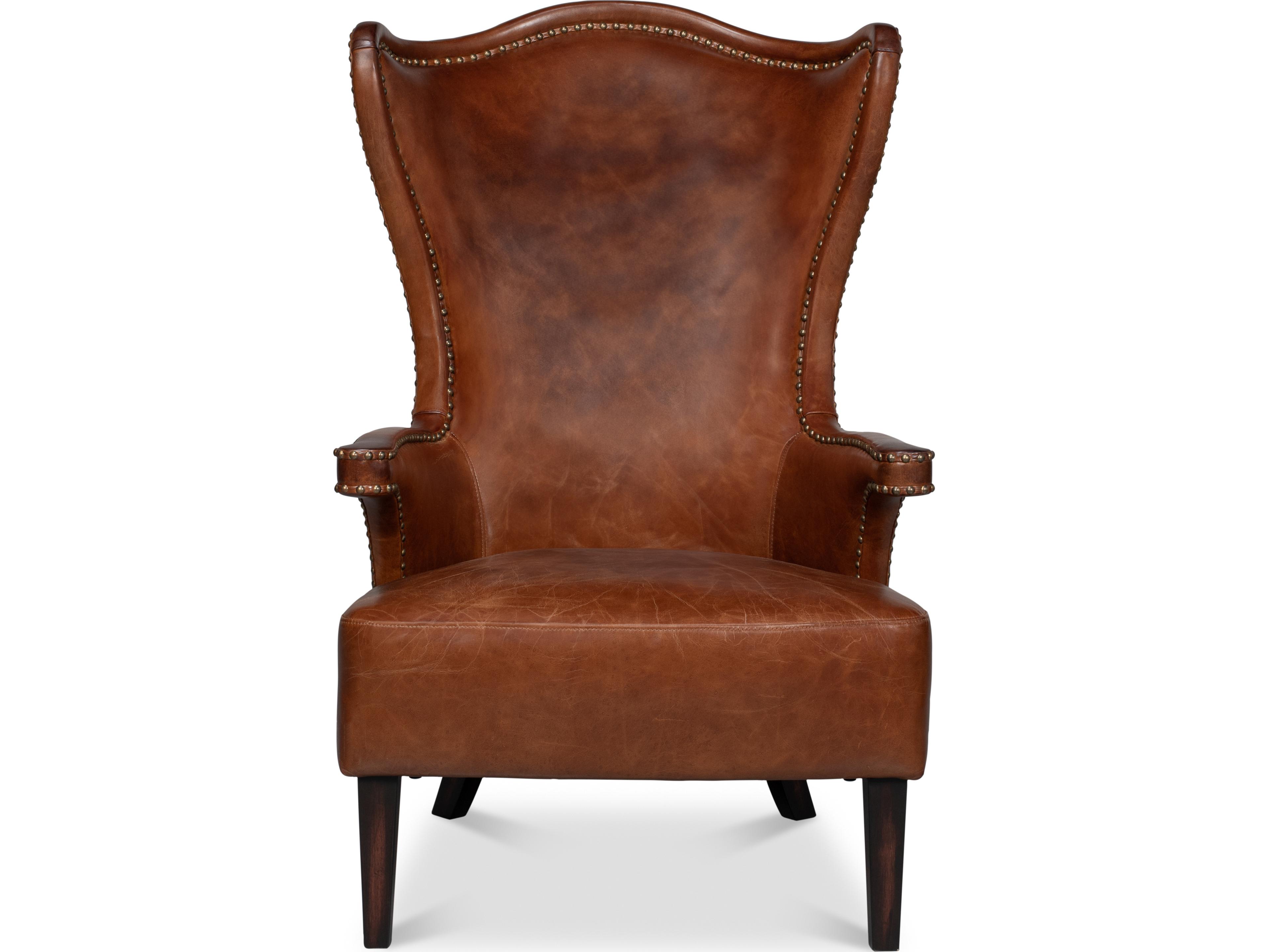Sarreid Ltd Drake Distilled Leather Chair