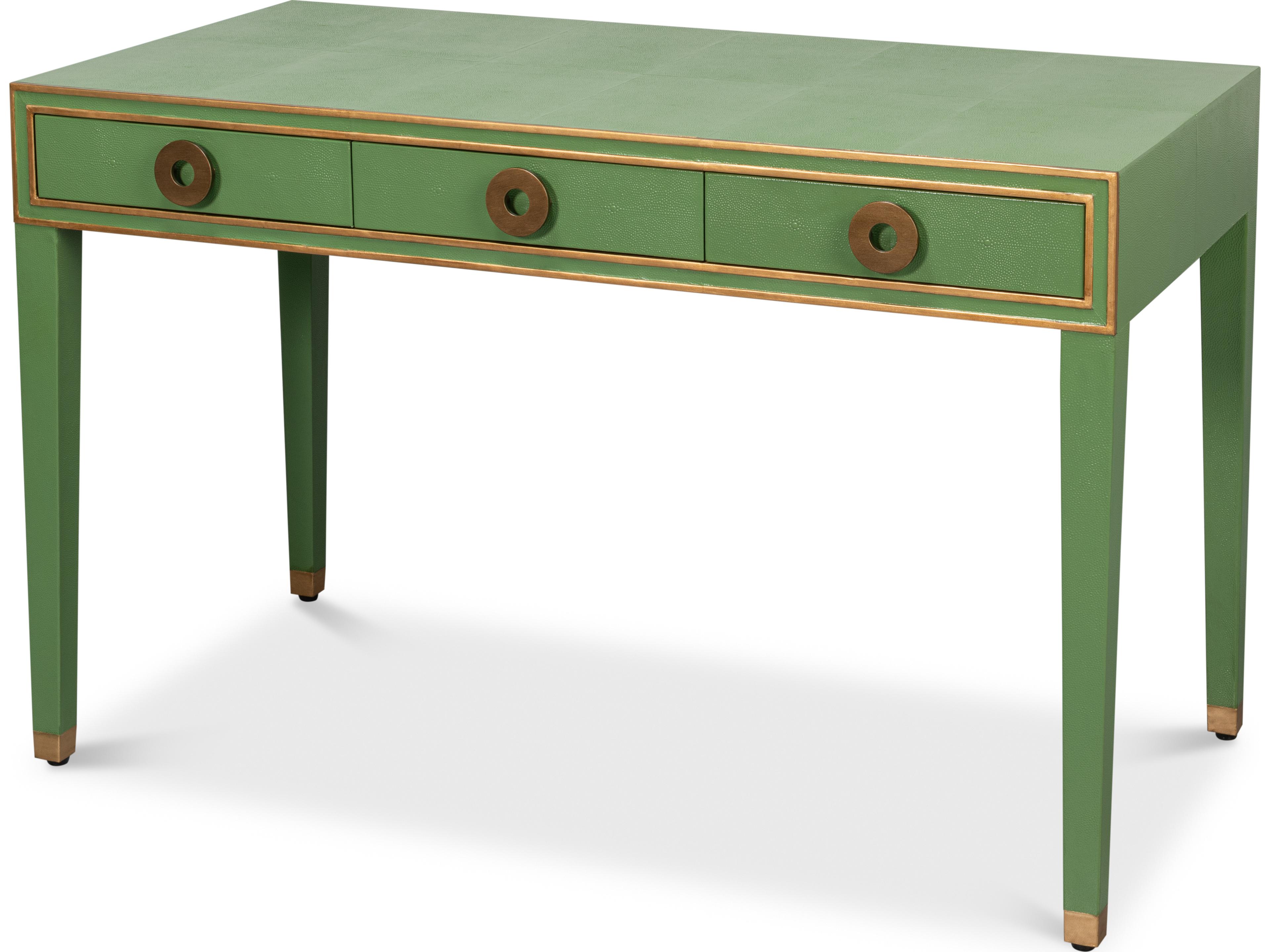 Gabriella Shagreen Desk Table Watercress
