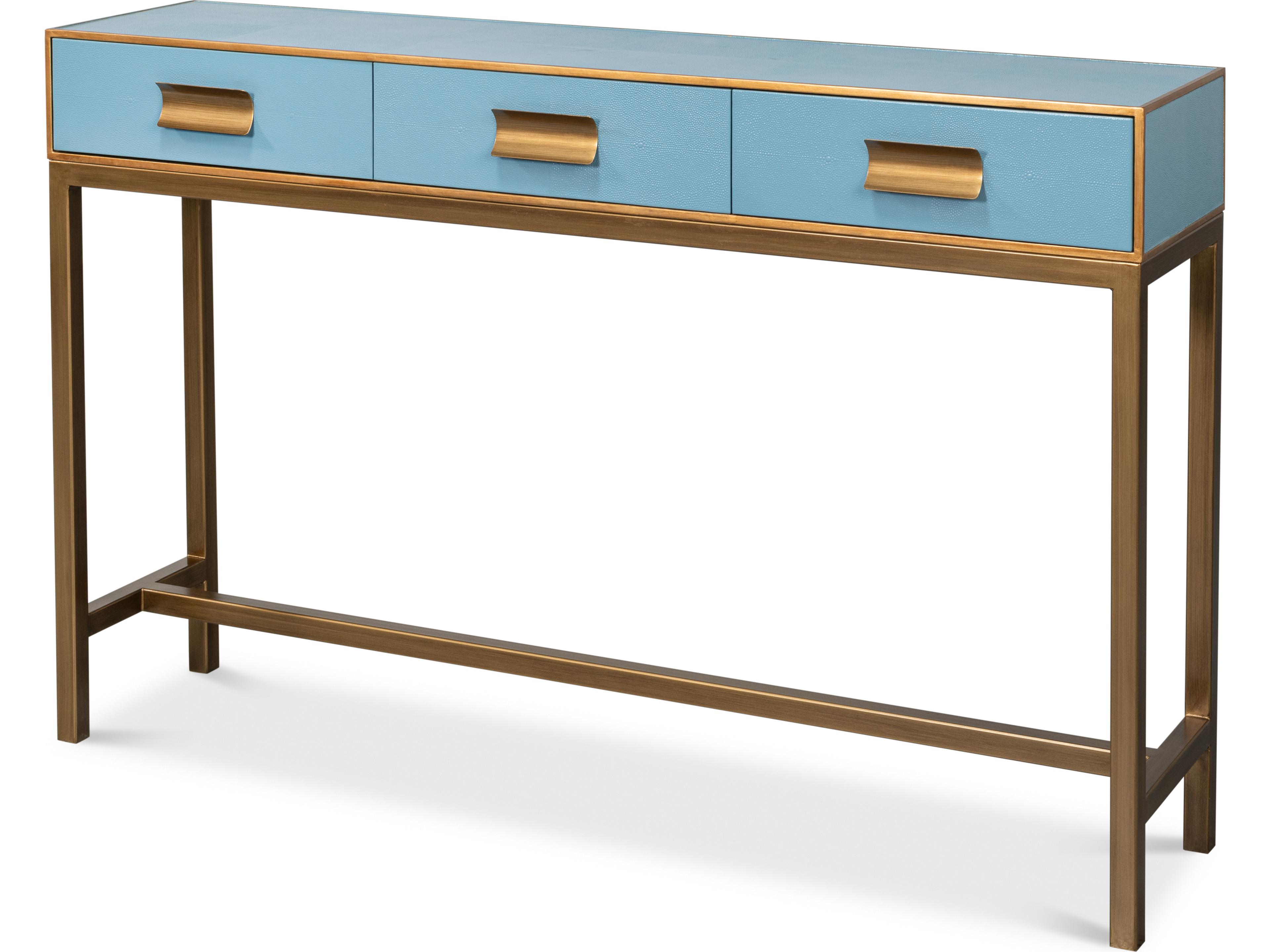 Gideon Shagreen Console Chambray Blue