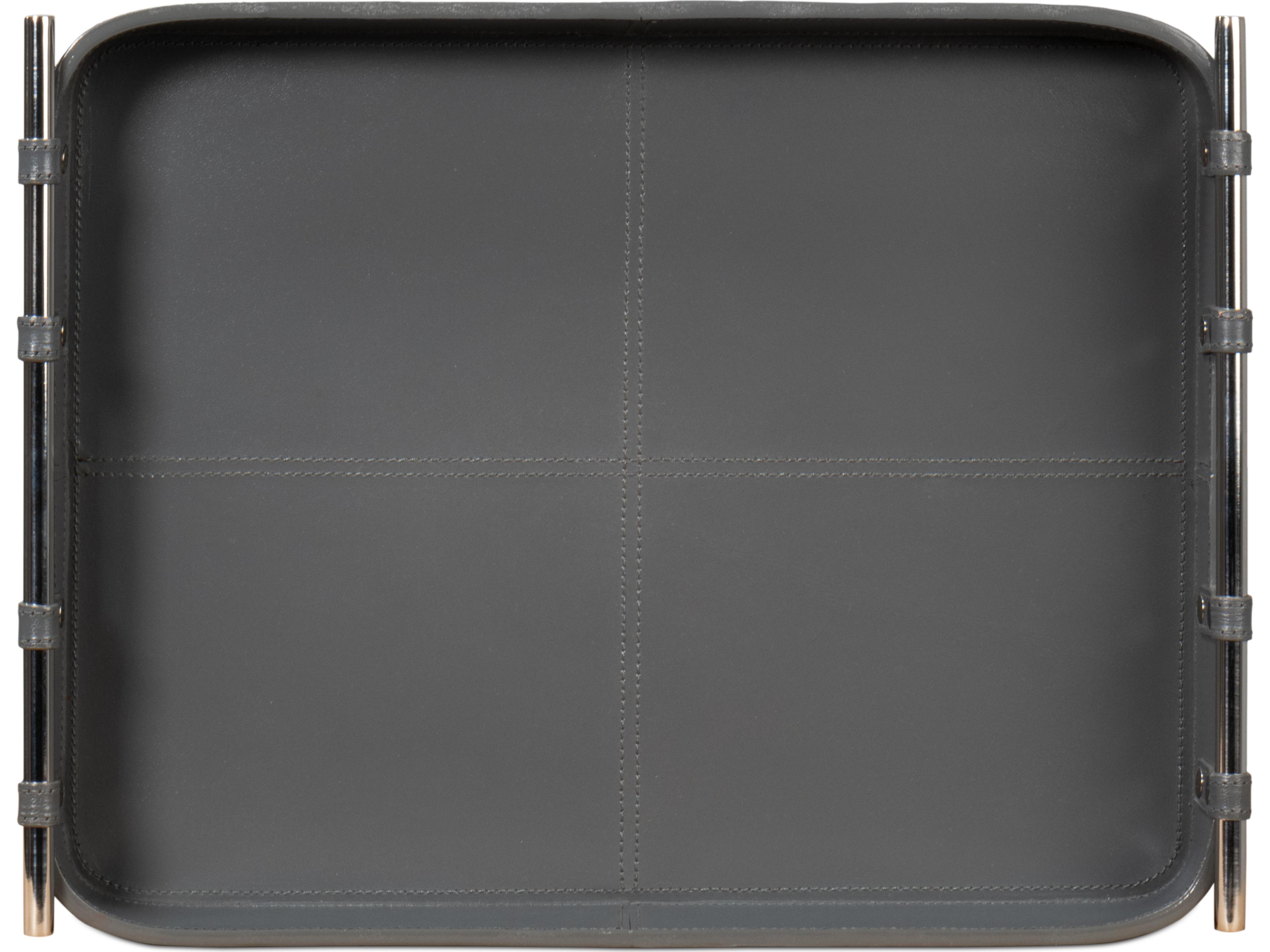 Sarreid Ltd Safari Leather Tray Quiet Shade
