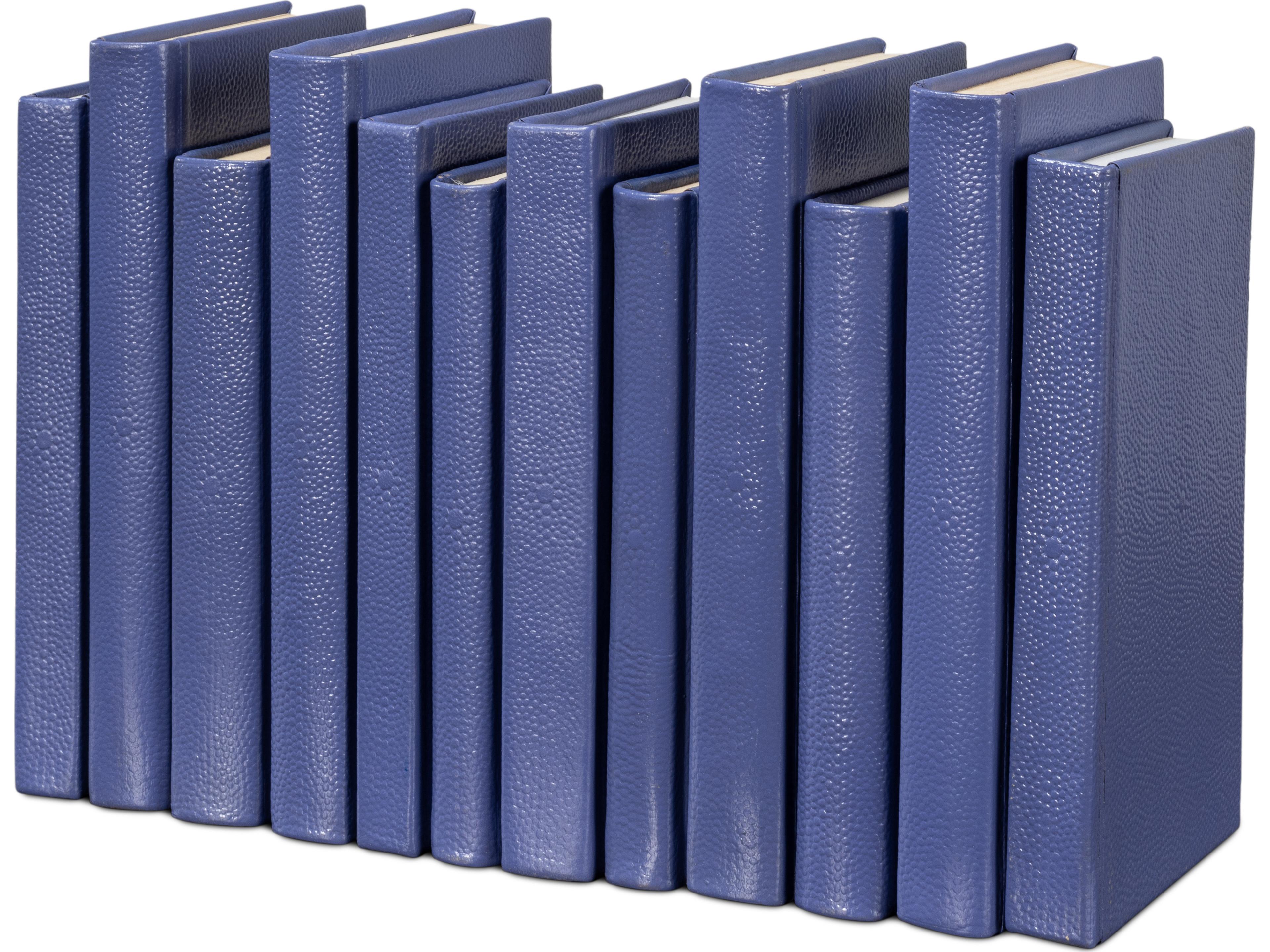 Sarreid Ltd Shagreen Books Set of 12 Marlin