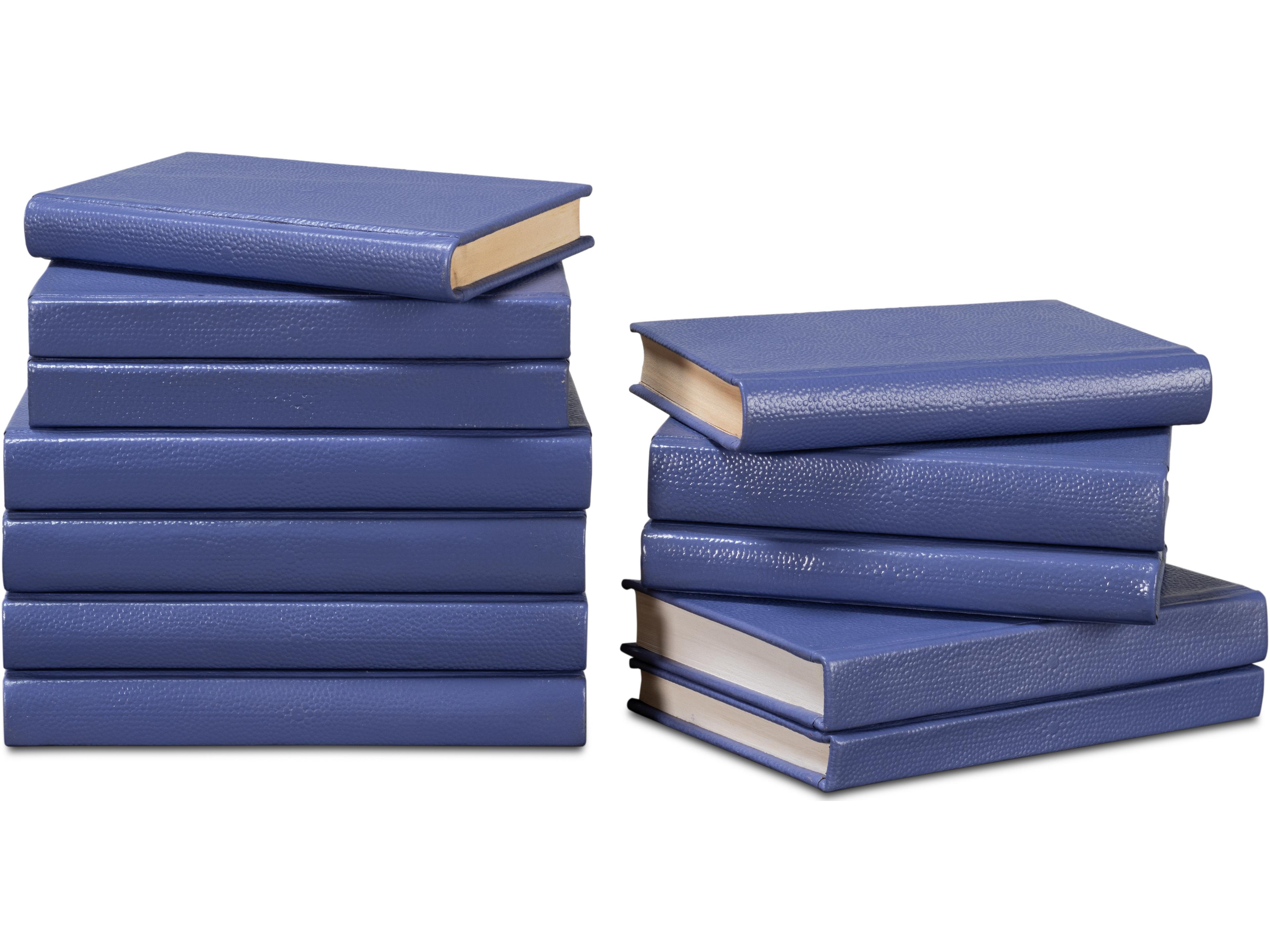 Sarreid Ltd Shagreen Books Set of 12 Marlin