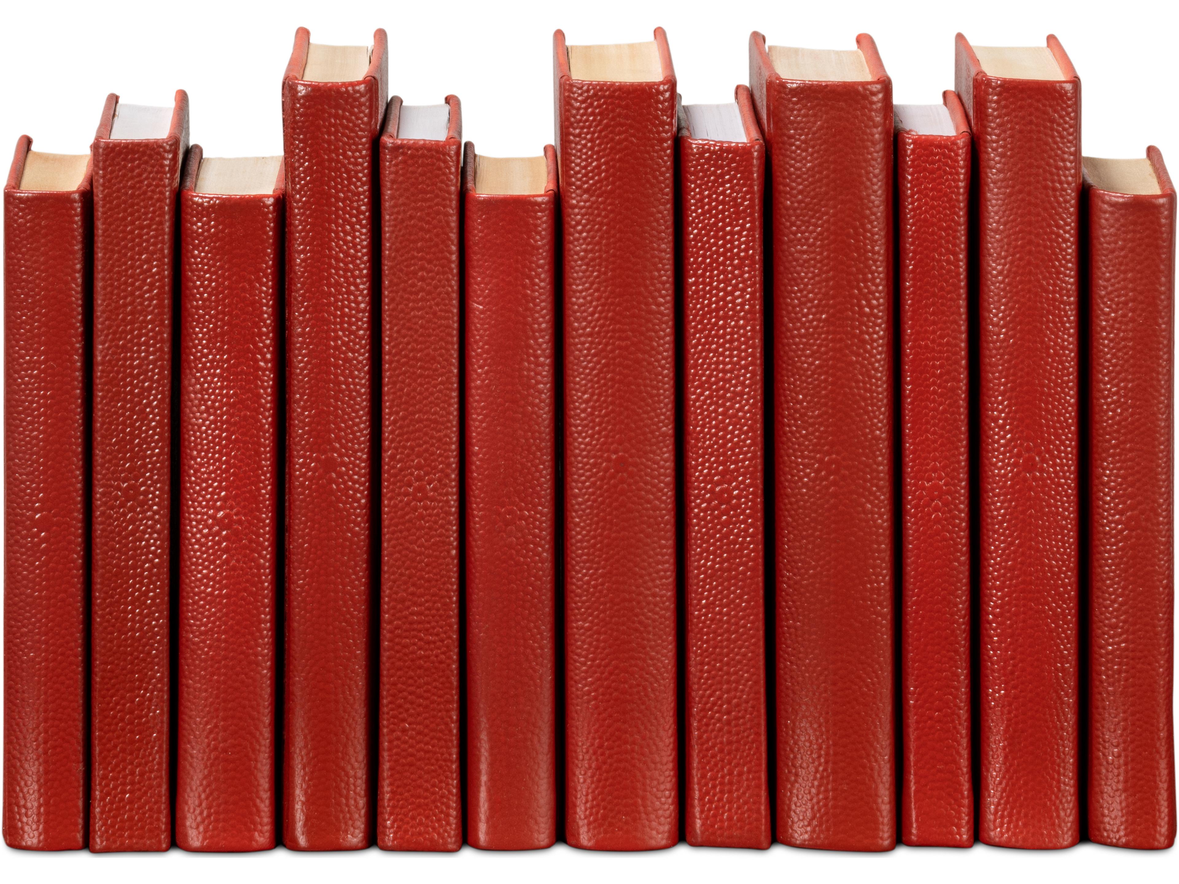 Sarreid Ltd Shagreen Books Set of 12 Rooibos Tea